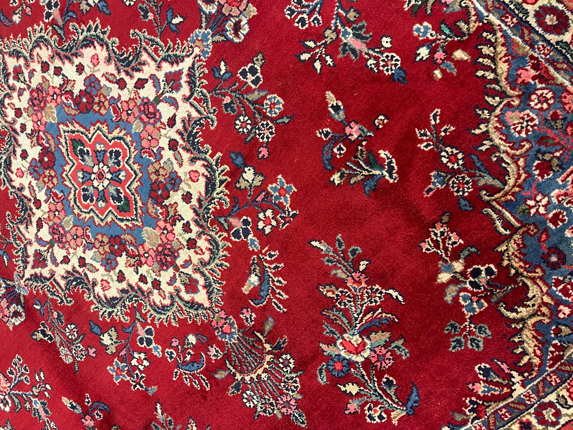 Alfombra grande hecha a mano Alfombra oriental tradicional de lana roja Turco en venta