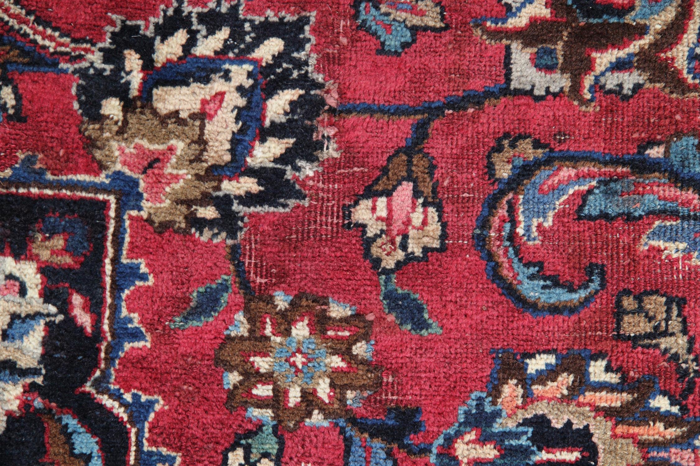 Vegetable Dyed Large Handmade Carpet Traditional Red Wool Rug Oriental Carpet