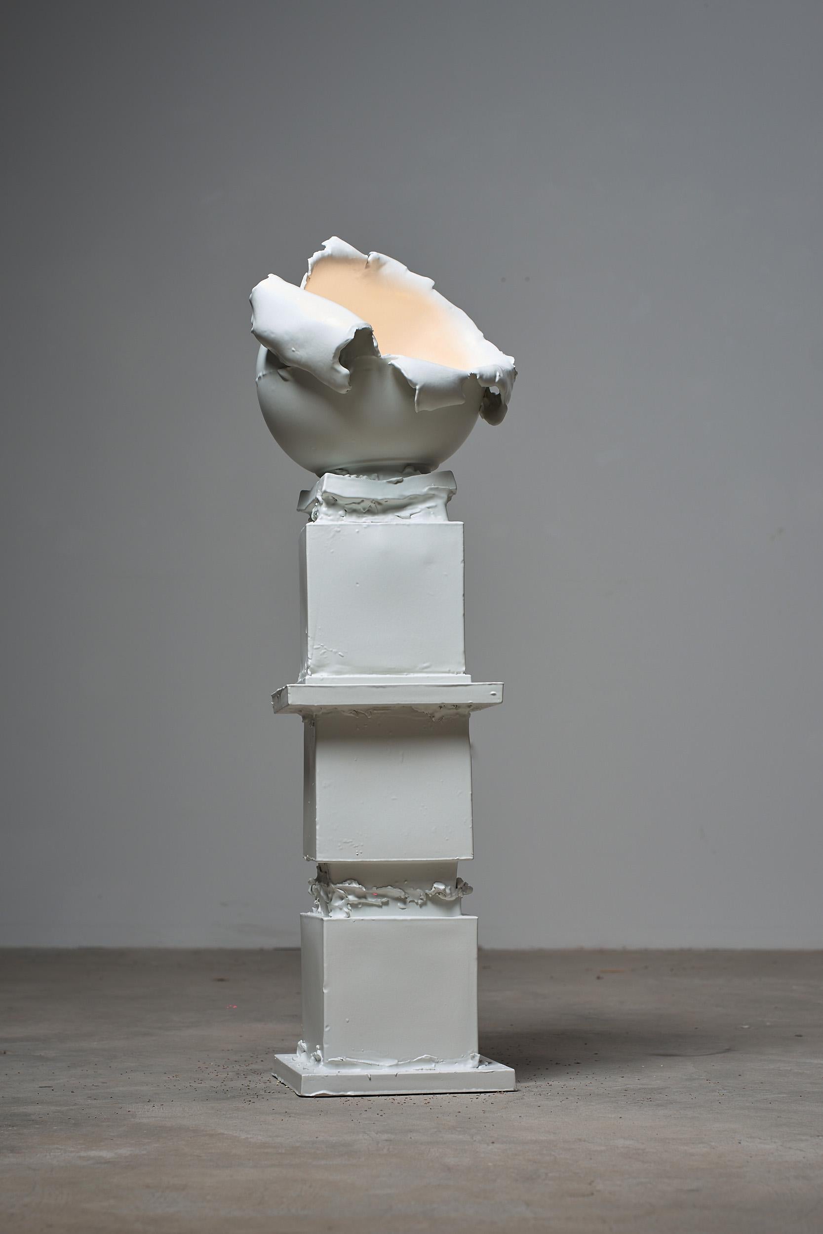 Contemporary Post Modern, Brutalist, Deconstructivist, Sculptural Lamp. Made in Italy For Sale