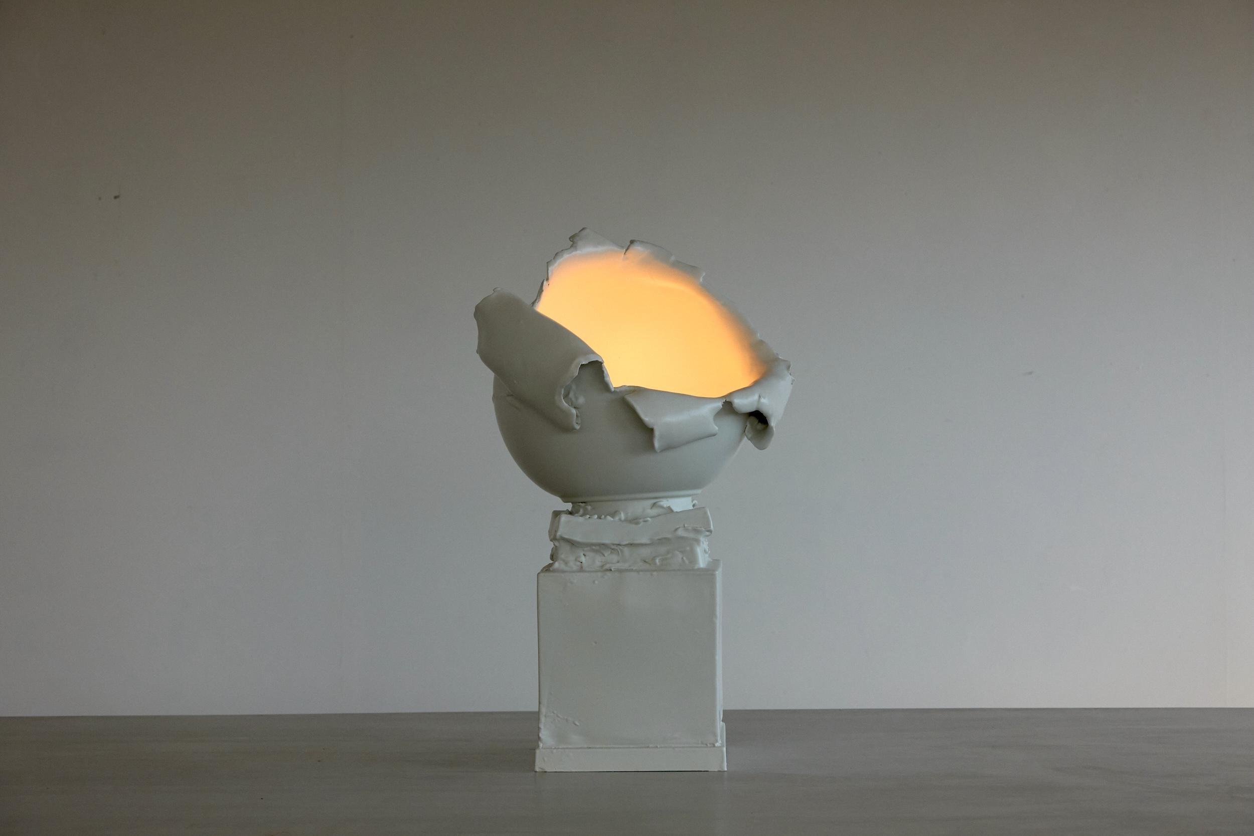 Italian Post Modern, Brutalist, Deconstructivist, Sculptural Lamp. Made in Italy For Sale