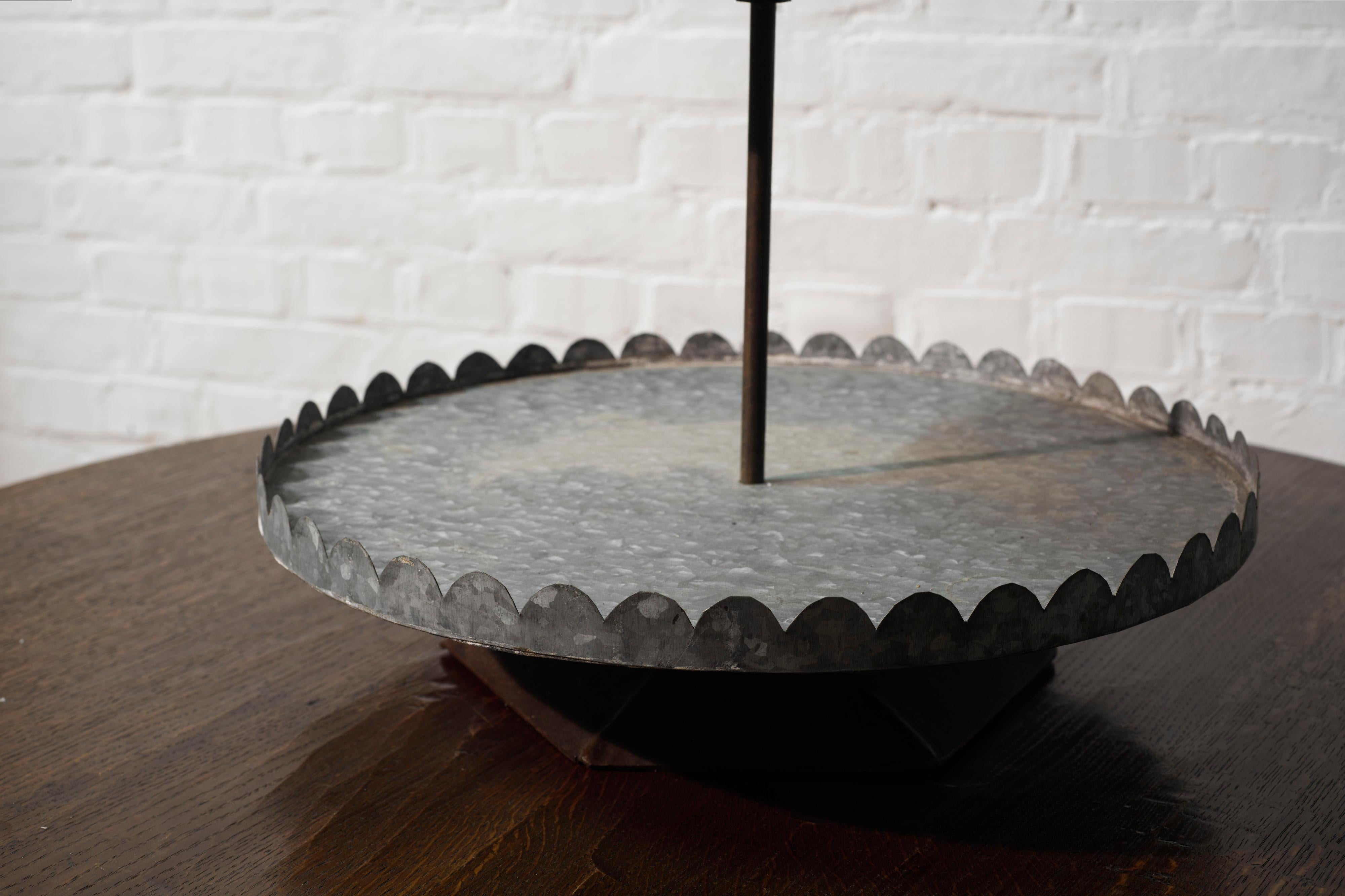 Large Handmade French/Belgian Three Tier Dessert Stand, 1940's im Angebot 1