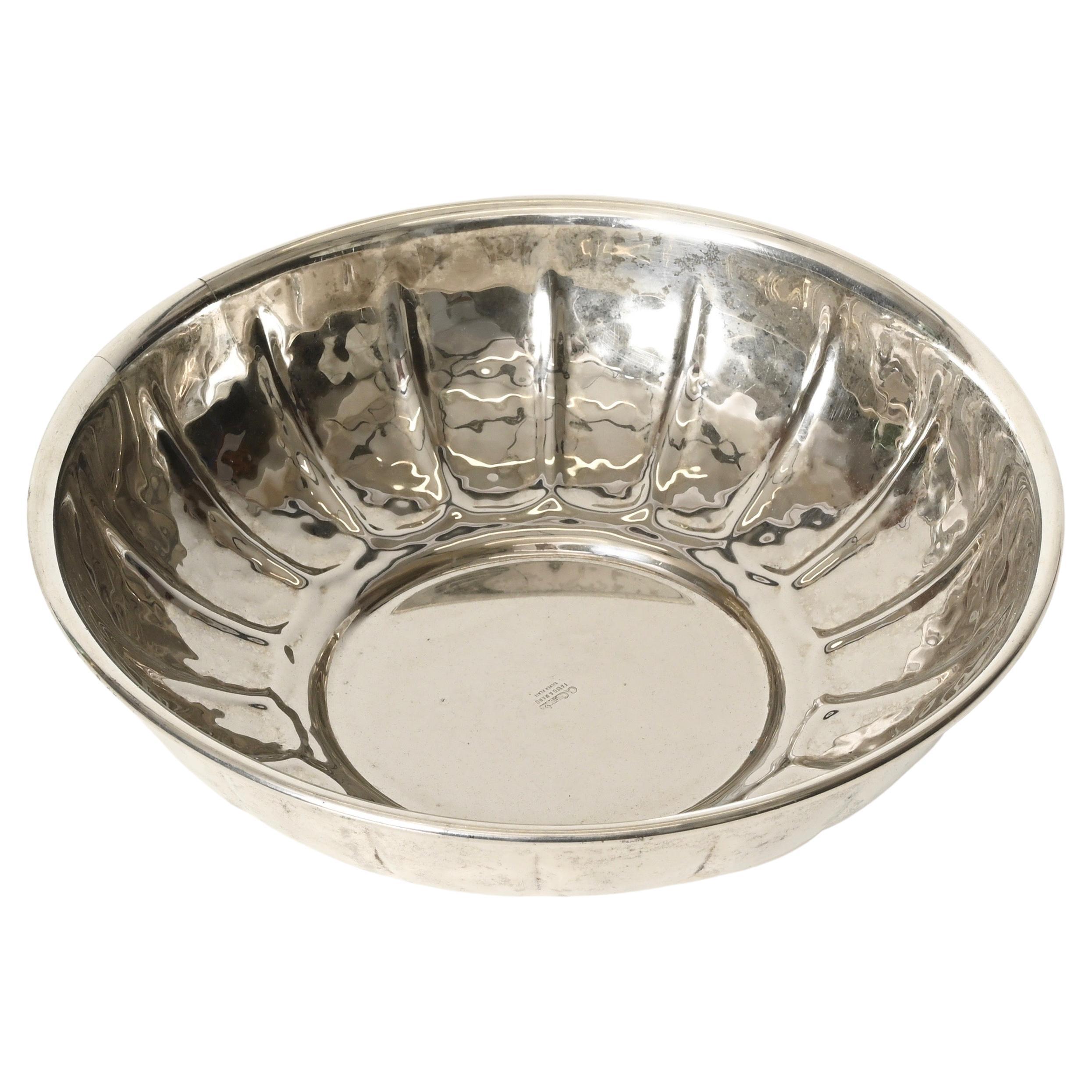 Large Handmade Hammered Silver Centerpiece Bowl by Renzo Cassetti, Italy, 1970s