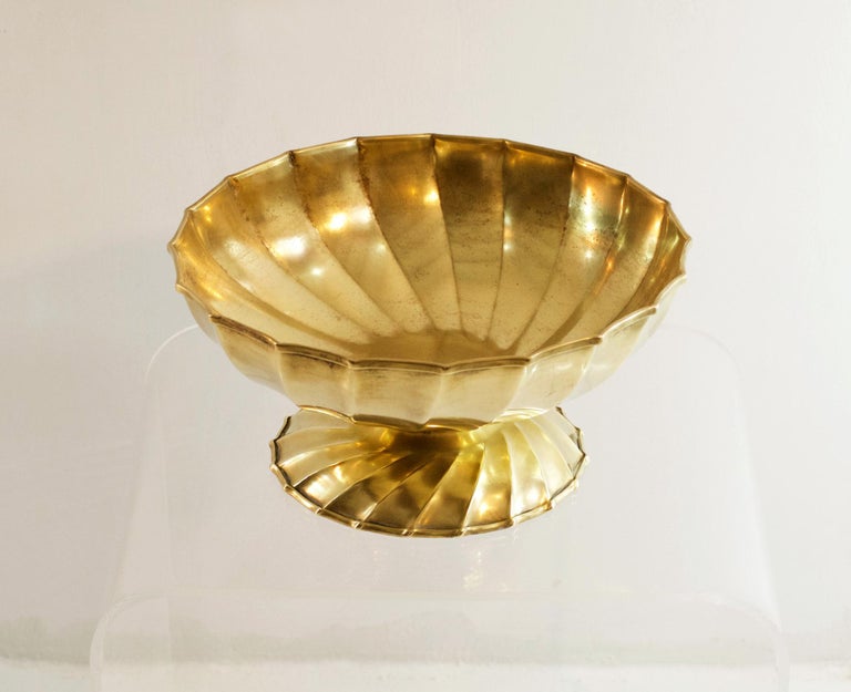 Large Handmade Brass Bowl by Metall Art Italy For Sale at 1stDibs