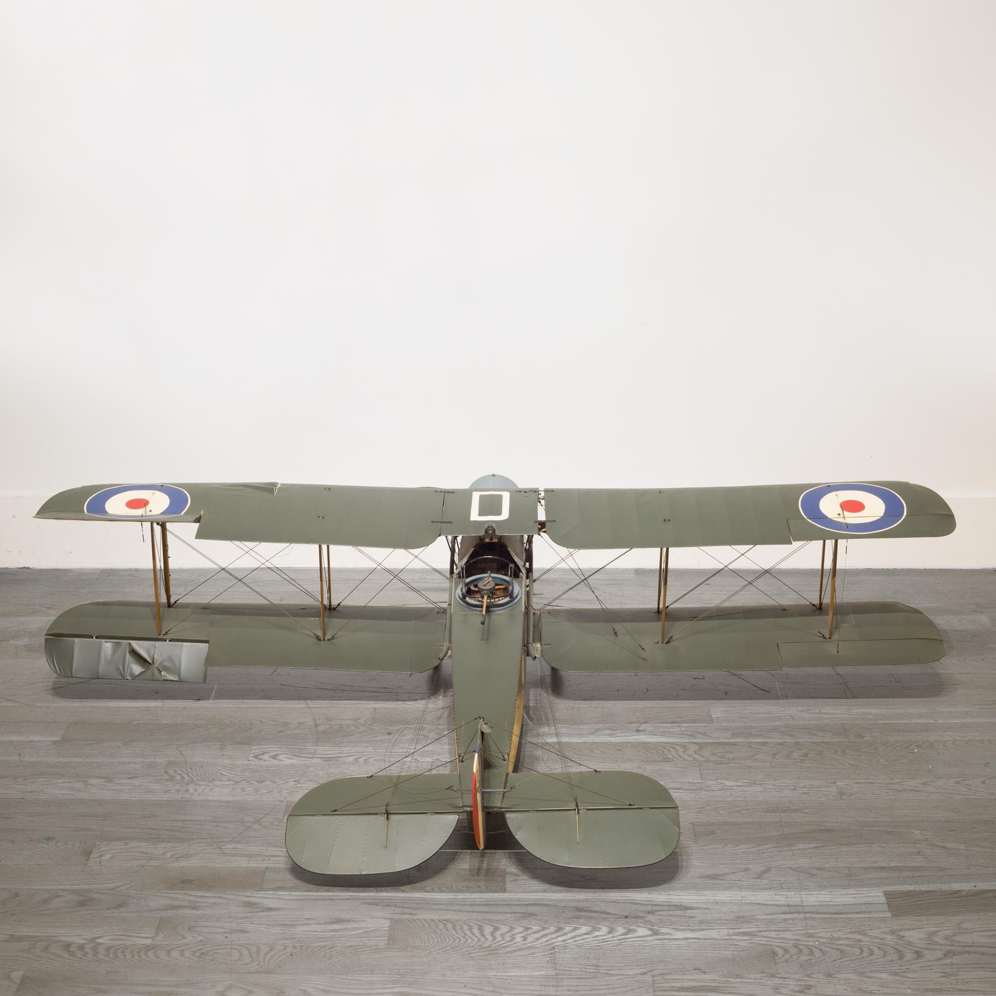 Large Handmade Replica Bristol F.2B Fighter Model Airplane, circa 1930 8