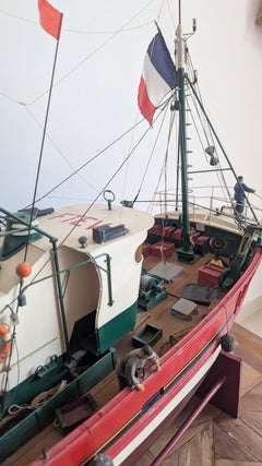 Large Handmade Scale Model of the French Fishing Trawler "Galaxie", MRB Plans