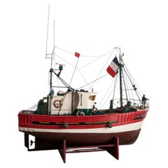 Large Handmade Scale Model of the French Fishing Trawler "Galaxie", MRB Plans