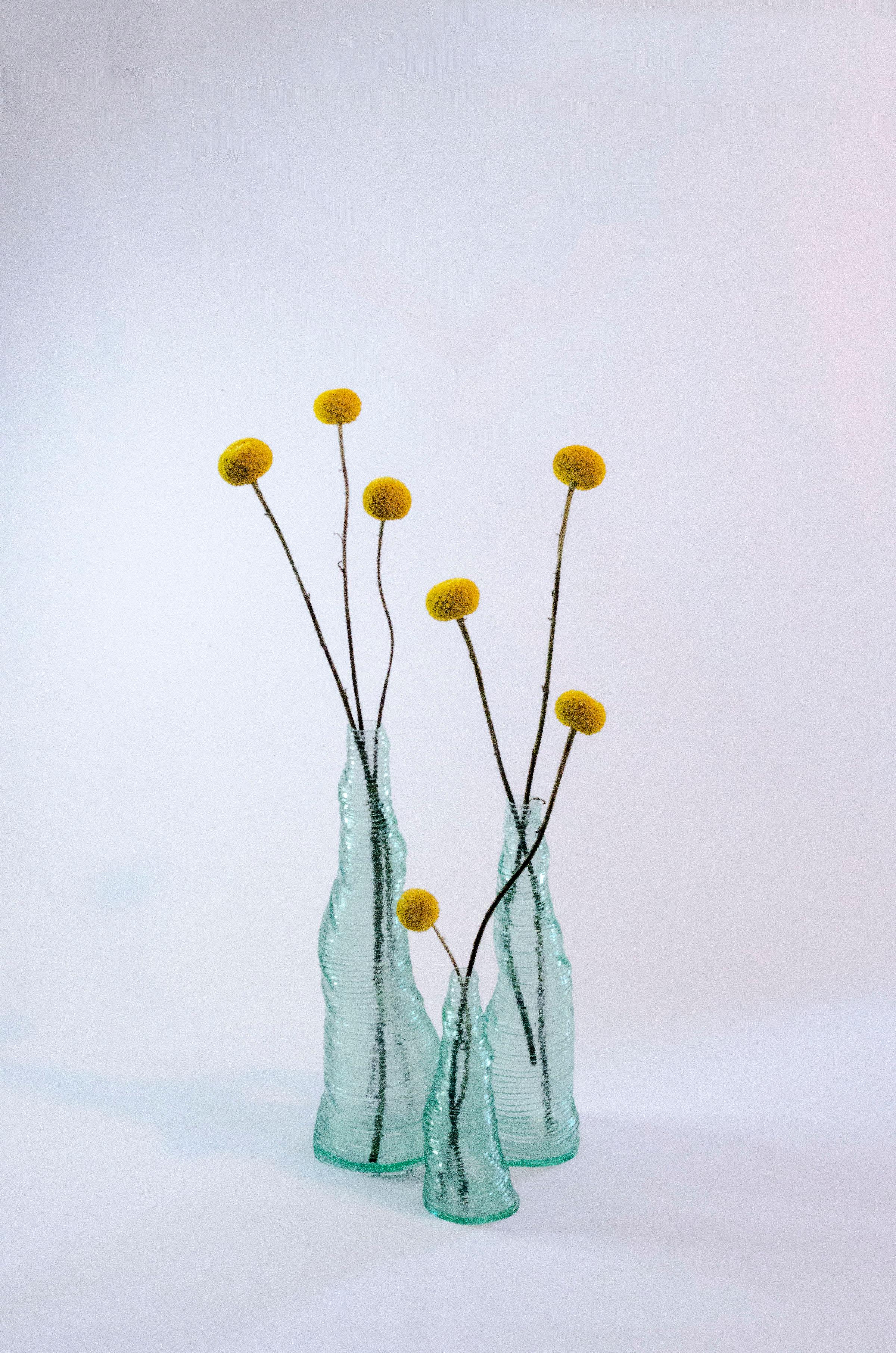 Post-Modern Large Handmade Stratum Tempus Glass Acrylic Vase by Daan De Wit For Sale