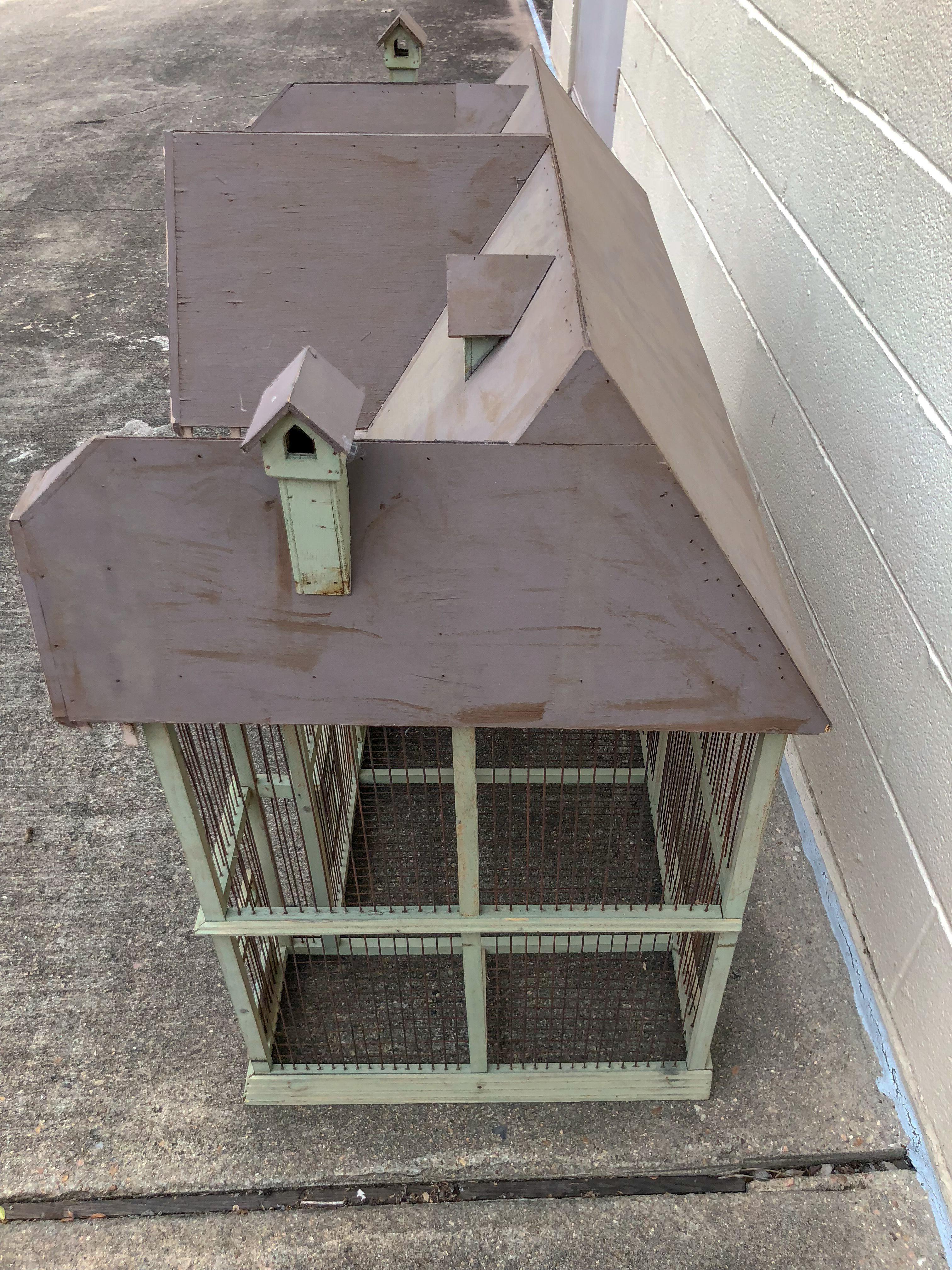 Large Handmade Vintage French Dove Cote Bird Cage 