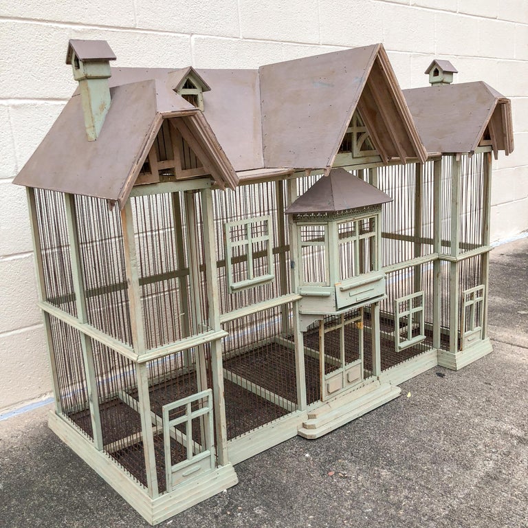 Large Handmade Vintage French Dove Cote Bird Cage "With a Story" at 1stDibs