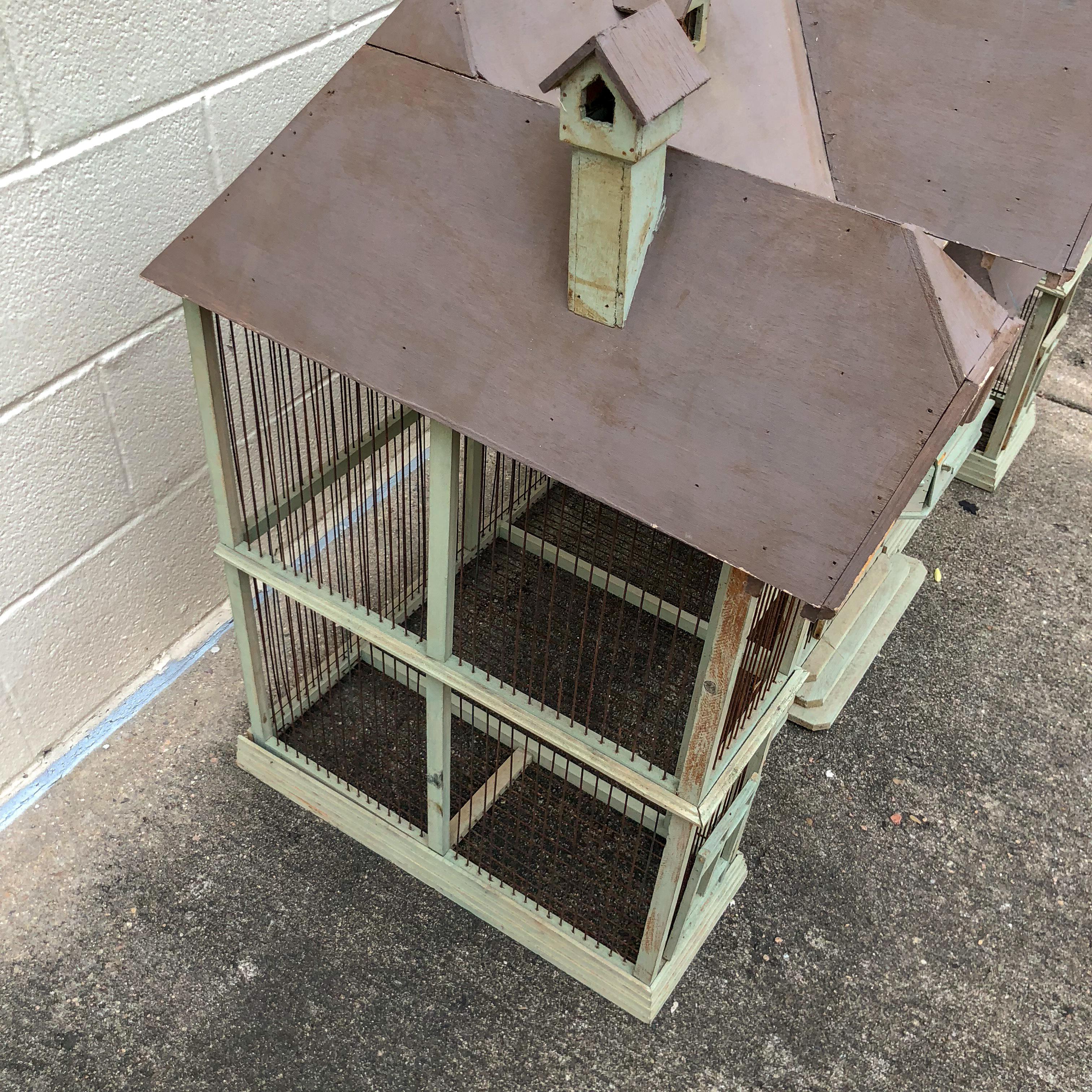 Large Handmade Vintage French Dove Cote Bird Cage 
