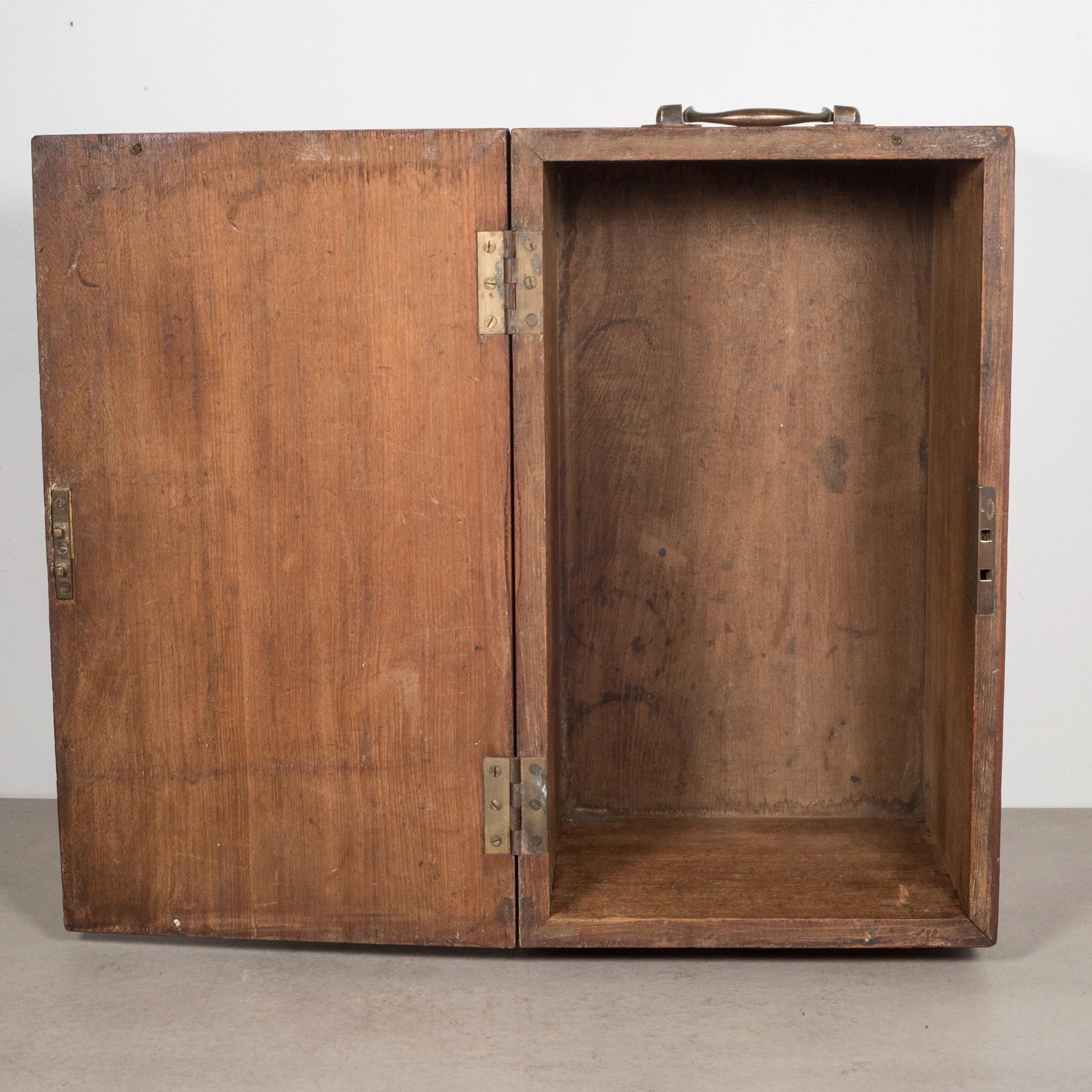 Large Handmade Wood and Brass Box c.1880-1920 1