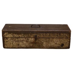 Antique Large Handmade Wooden Tool Box, c.1940