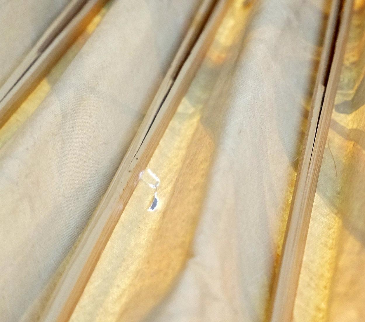 Ombrellone asiatico grande dipinto a mano su carta di riso - gru cinesi e bambù Ø 215 cm in vendita 5
