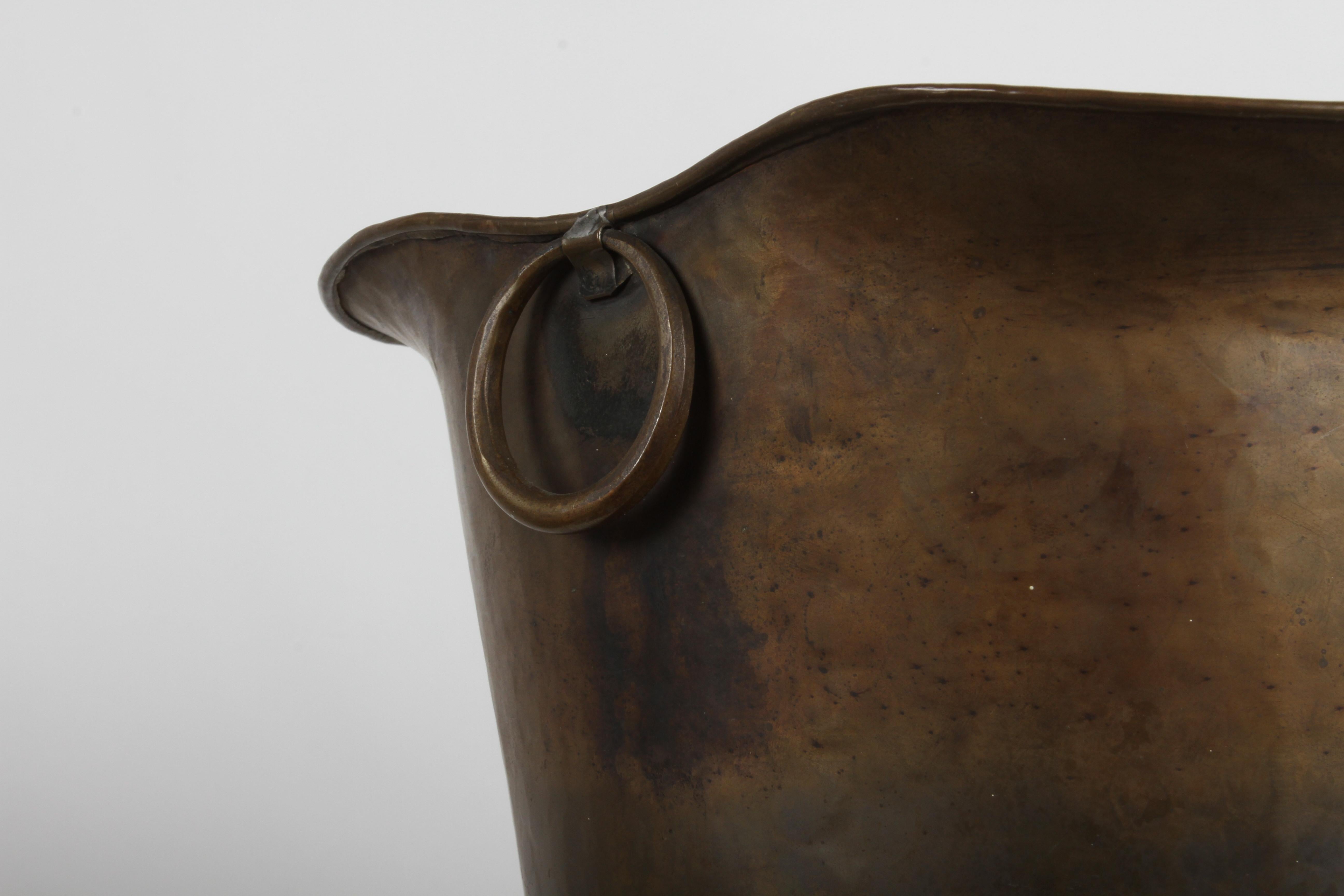 Grand porte-parapluie ou porte-canne italien des années 1950 - Patine laiton vieillie - -... en vente 6