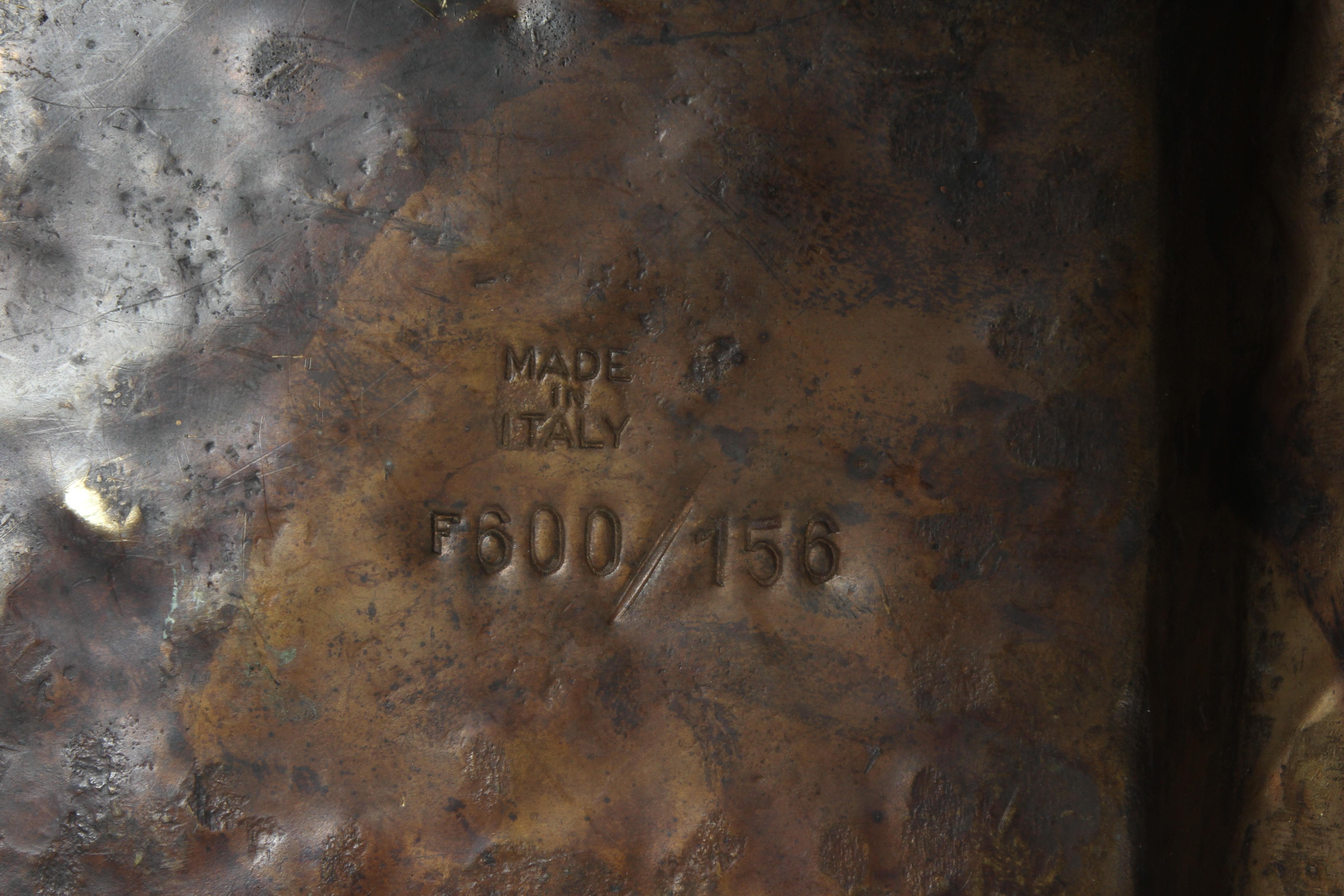 Grand porte-parapluie ou porte-canne italien des années 1950 - Patine laiton vieillie - -... en vente 11