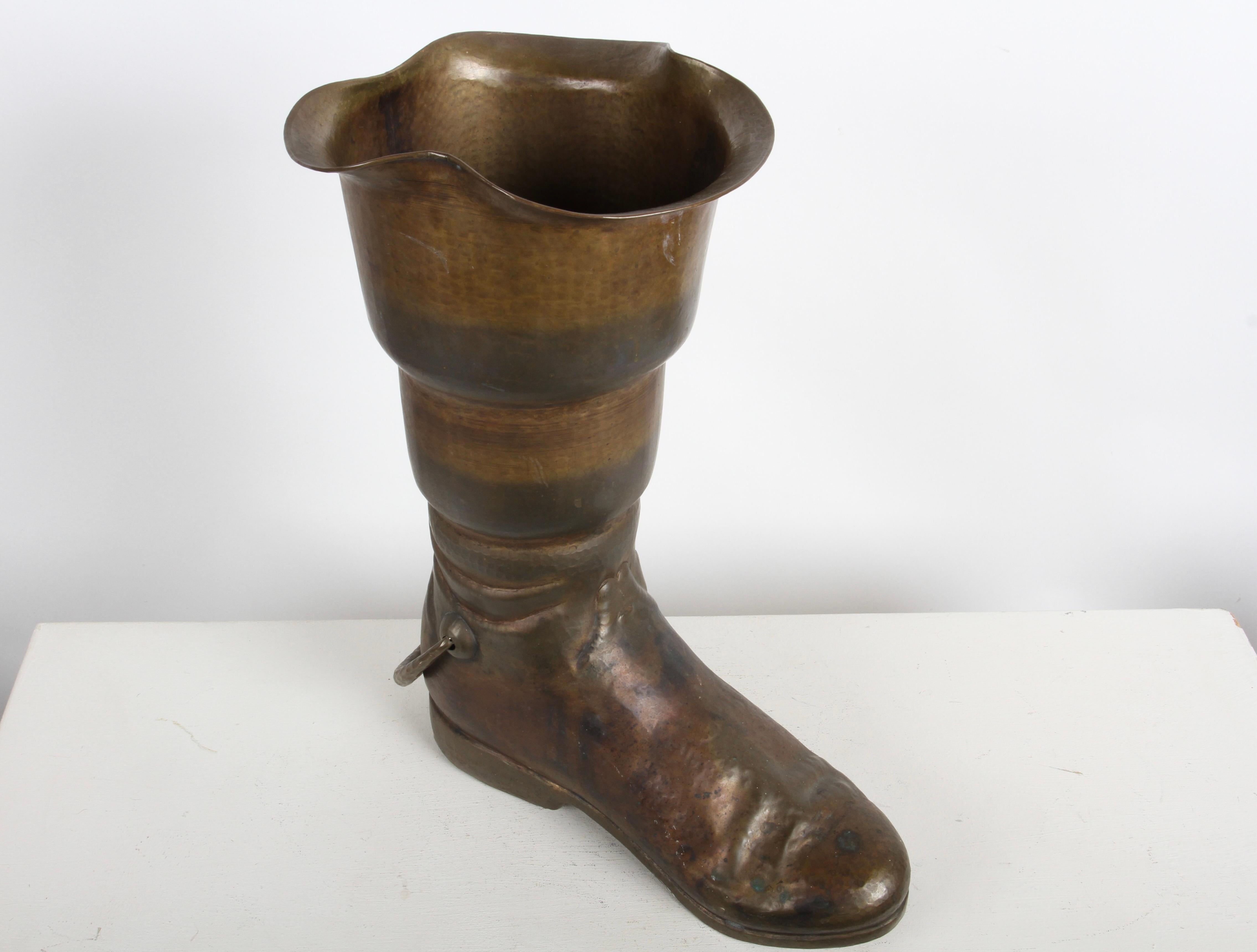 Grand porte-parapluie ou porte-canne italien des années 1950 - Patine laiton vieillie - -... en vente 13