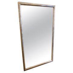Large Handsome Antique French Silver Framed Mirror, circa 1880-1890