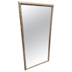 Large Handsome Antique French Silver Framed Mirror, circa 1880-1890
