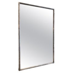 Large Handsome Antique Silver Framed Mirror, circa 1880-1890 France