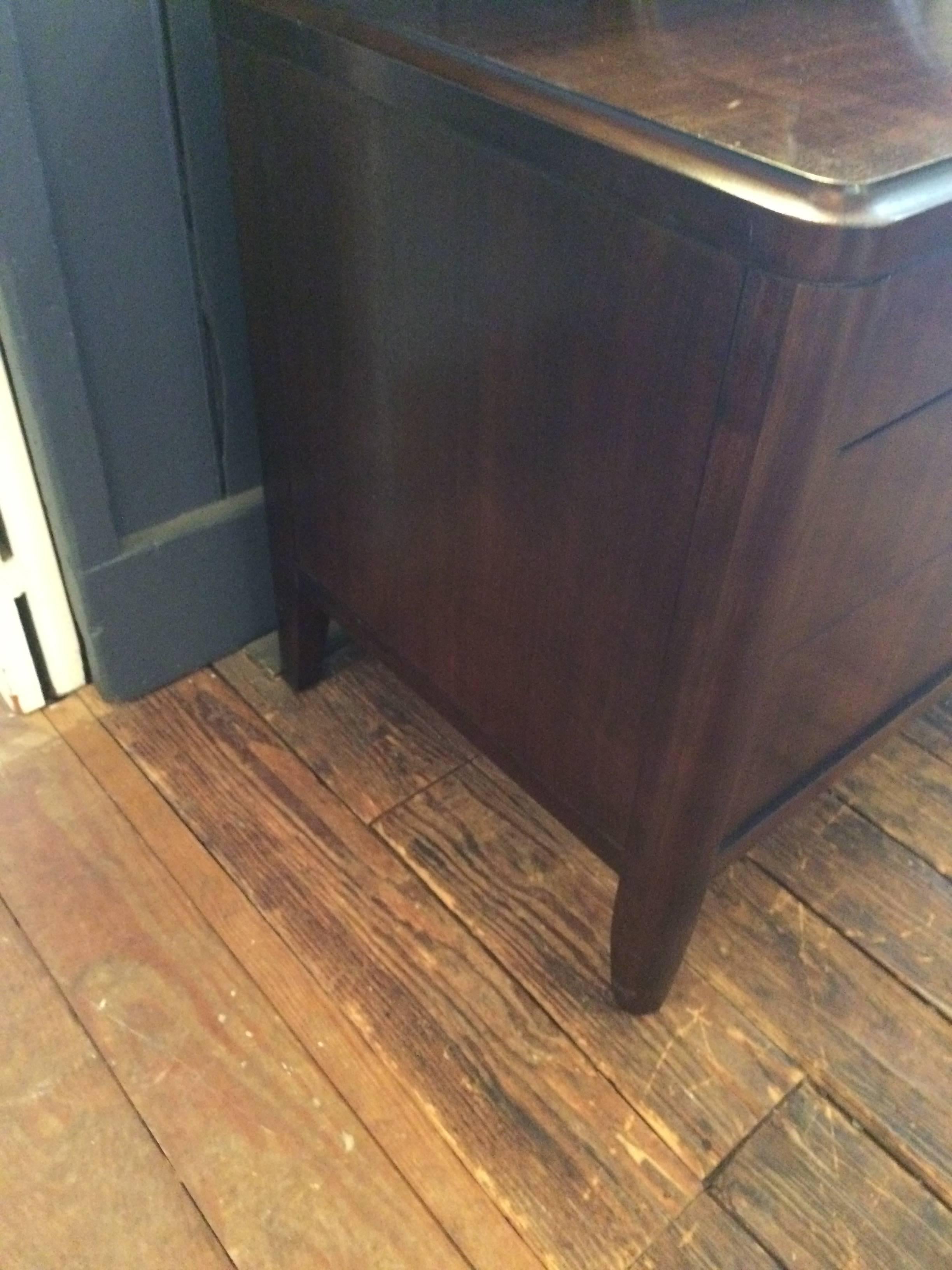 Large Handsome Pair of Dark Walnut Nightstands by Barbara Barry In Excellent Condition In Hopewell, NJ