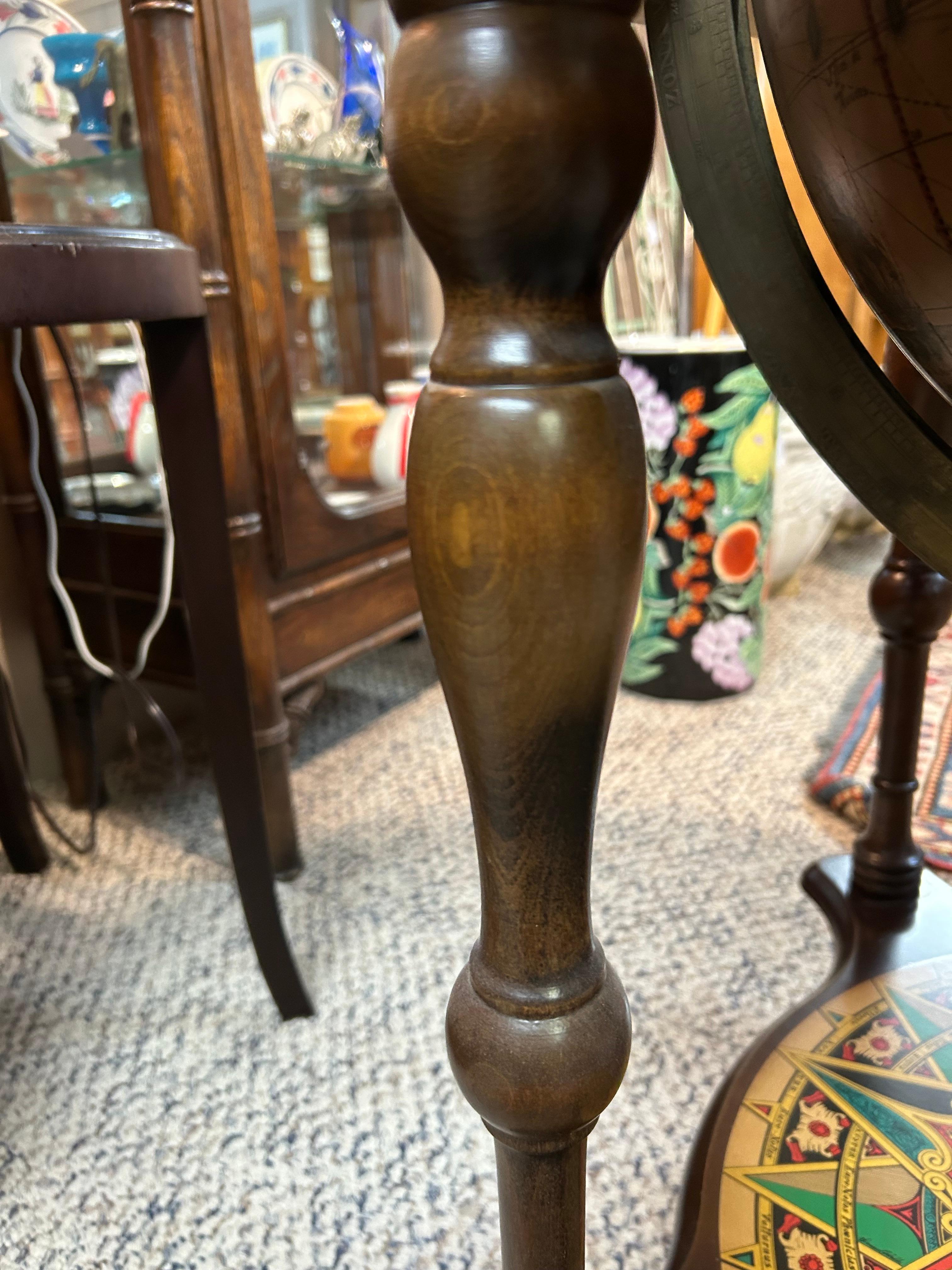 Large Handsome Zodiac Decorated Globe Bar For Sale 9