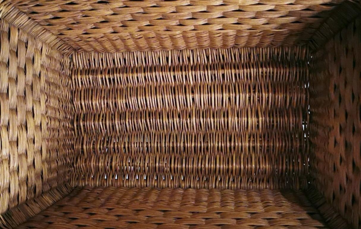 Large Handwoven French Wicker Bread Basket 2