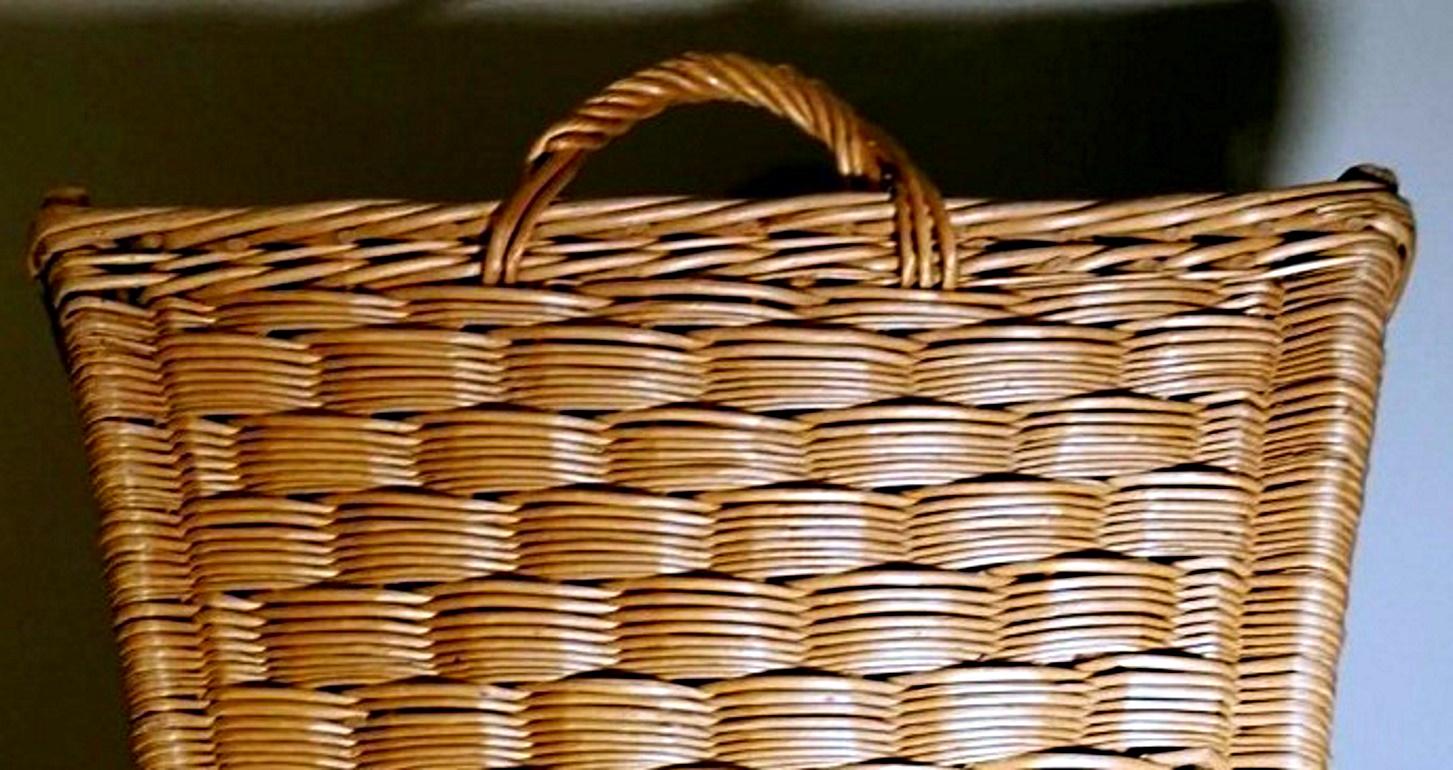 Large Handwoven French Wicker Bread Basket 2