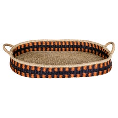 Large Handwoven Oval  Basket with Handles