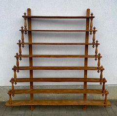 Large Hanging Bistro-restaurant Or Shop Shelf In Solid Oak