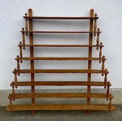 Large Hanging Bistro-restaurant Or Shop Shelf In Solid Oak