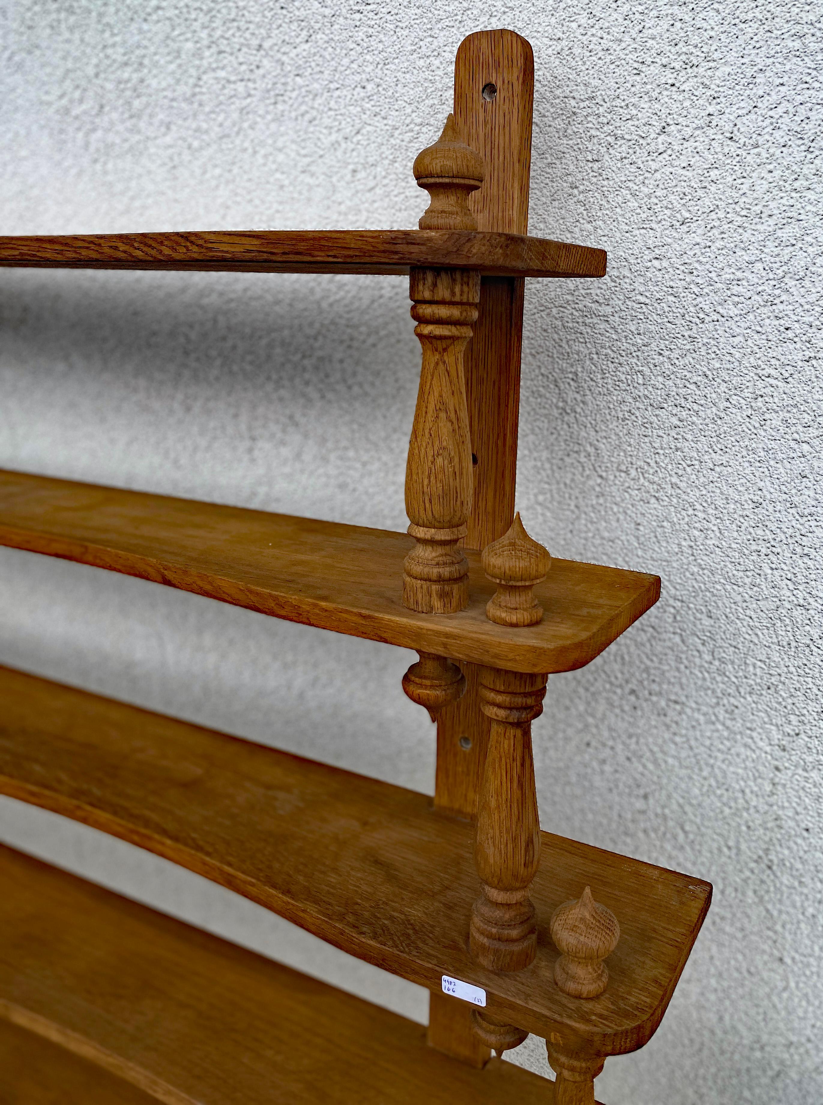 Large Hanging Bistro-restaurant Or Shop Shelf In Solid Oak For Sale 1