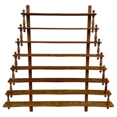 Large Hanging Bistro-restaurant Or Shop Shelf In Solid Oak