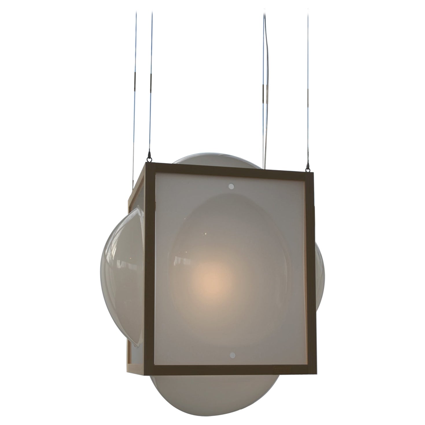 Große Hängelampe, undurchsichtige Lampe von Studio Thier & van Daalen