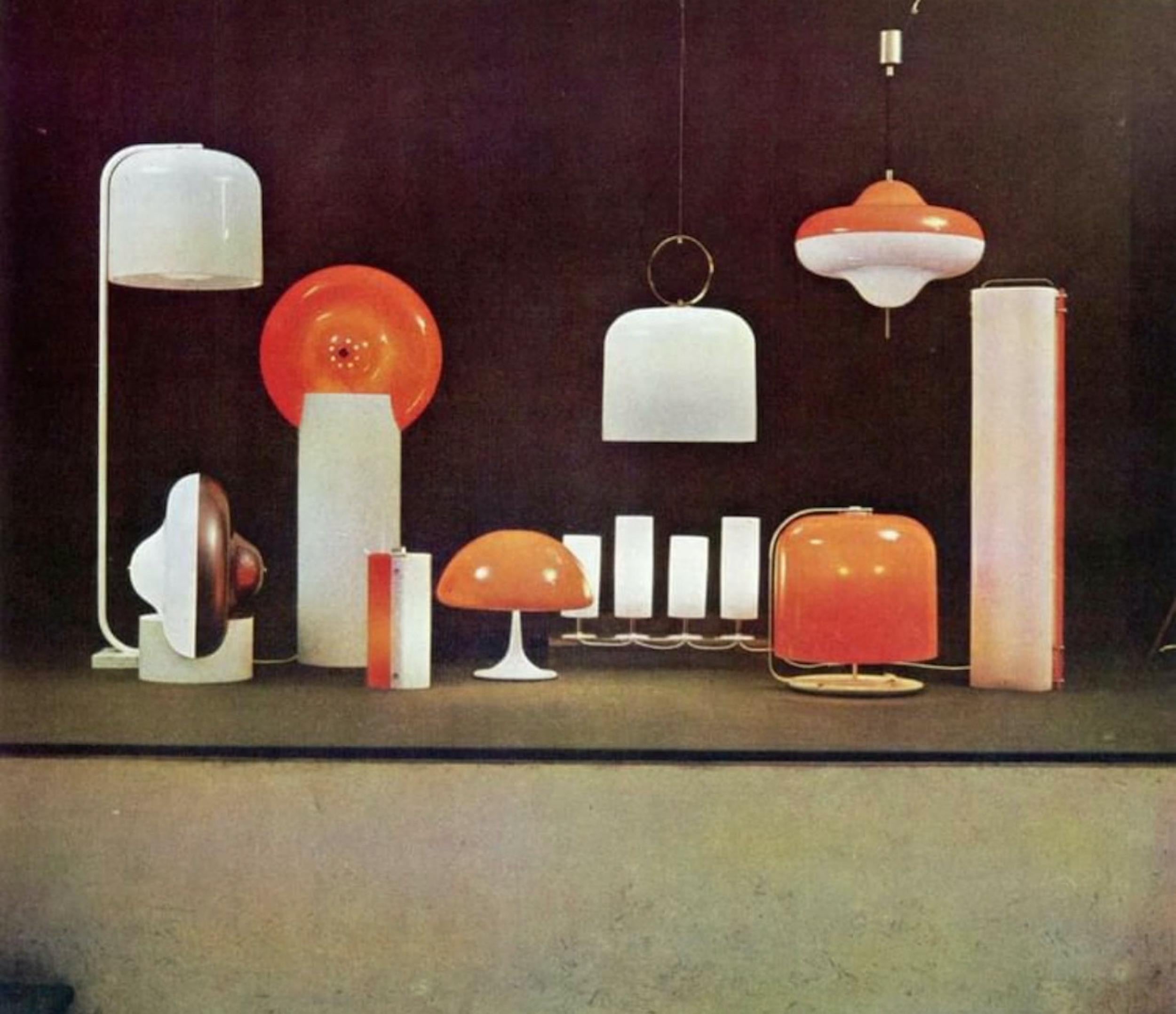 Late 20th Century Large Hanging Lamp 'Alvise' by Luigi Massoni for Harvey Guzzini, 1970s For Sale