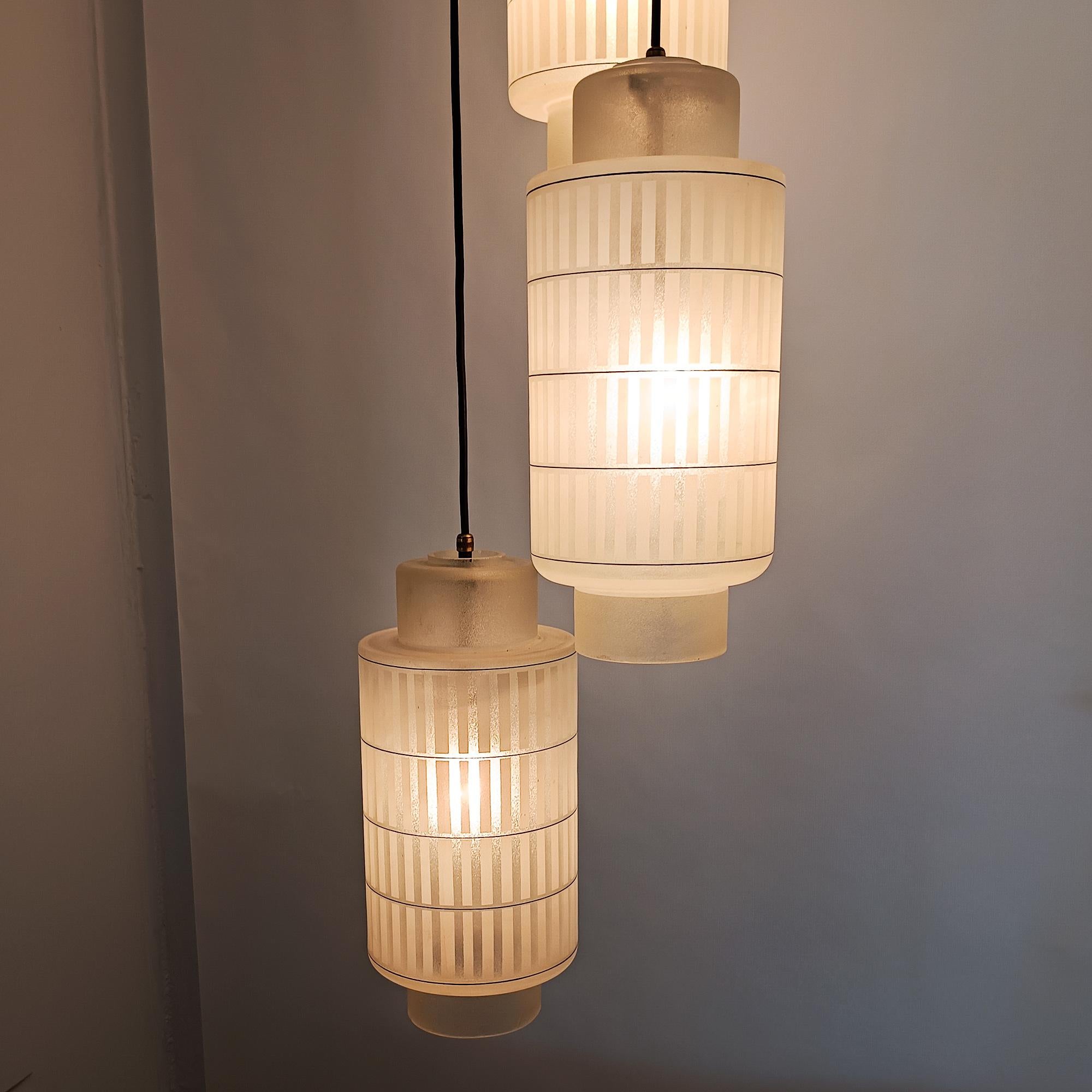 Grande lampada a sospensione - Italia 1950-60 in vendita 3