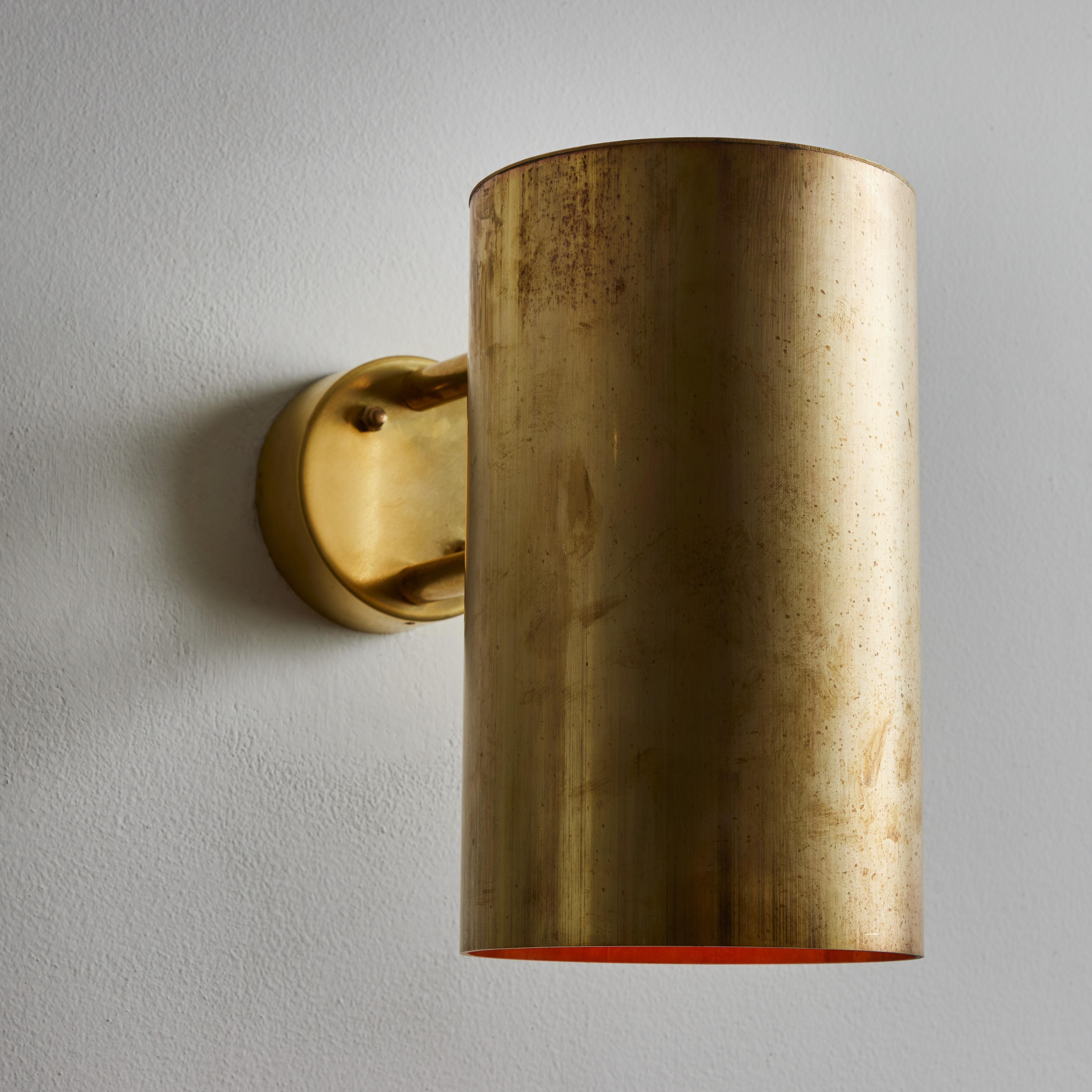 Large Hans-Agne Jakobsson C 627 'Rulle' Raw Brass Outdoor Sconce For Sale 5