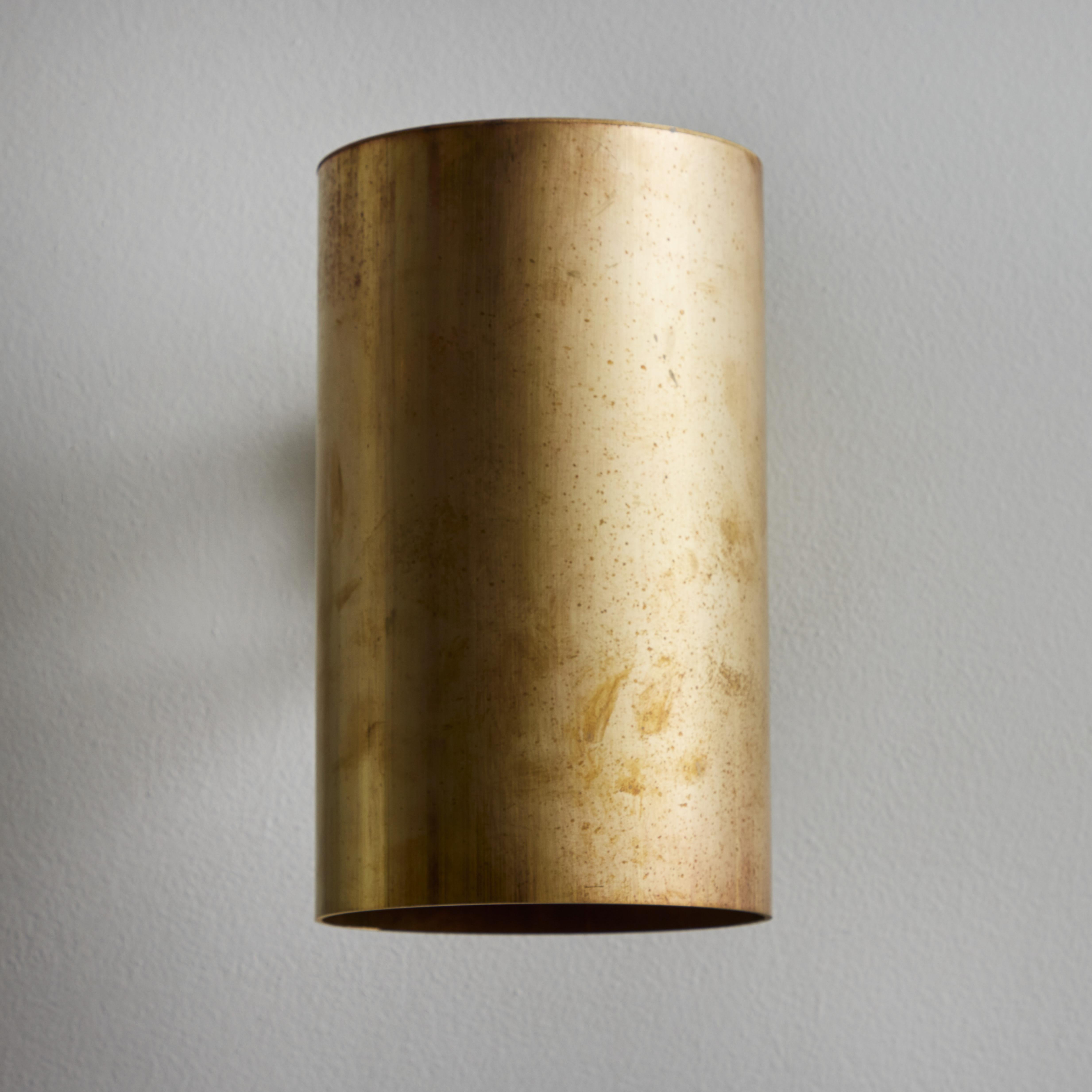 Large Hans-Agne Jakobsson C 627 'Rulle' Raw Brass Outdoor Sconce For Sale 7
