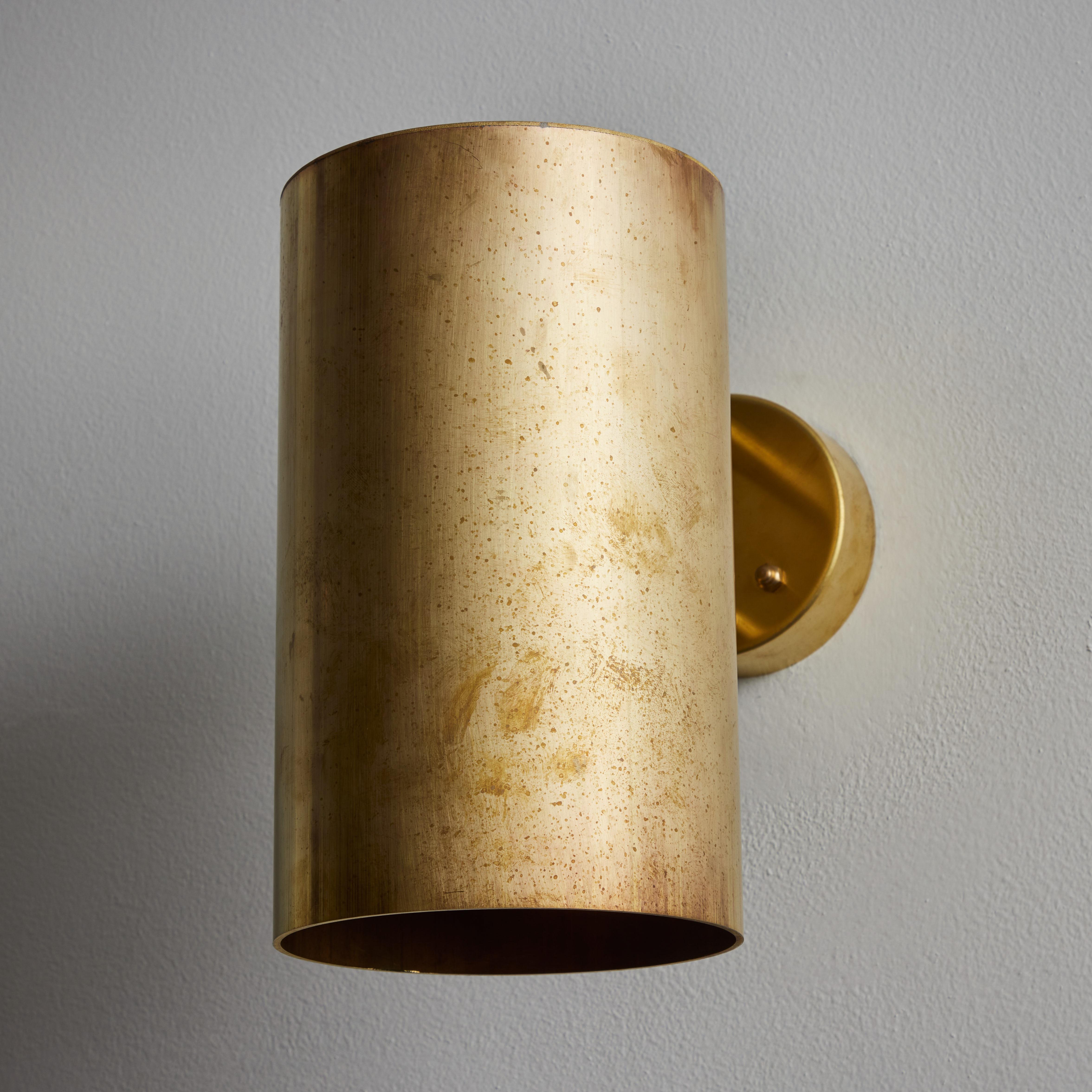 Large Hans-Agne Jakobsson C 627 'Rulle' Raw Brass Outdoor Sconce For Sale 3