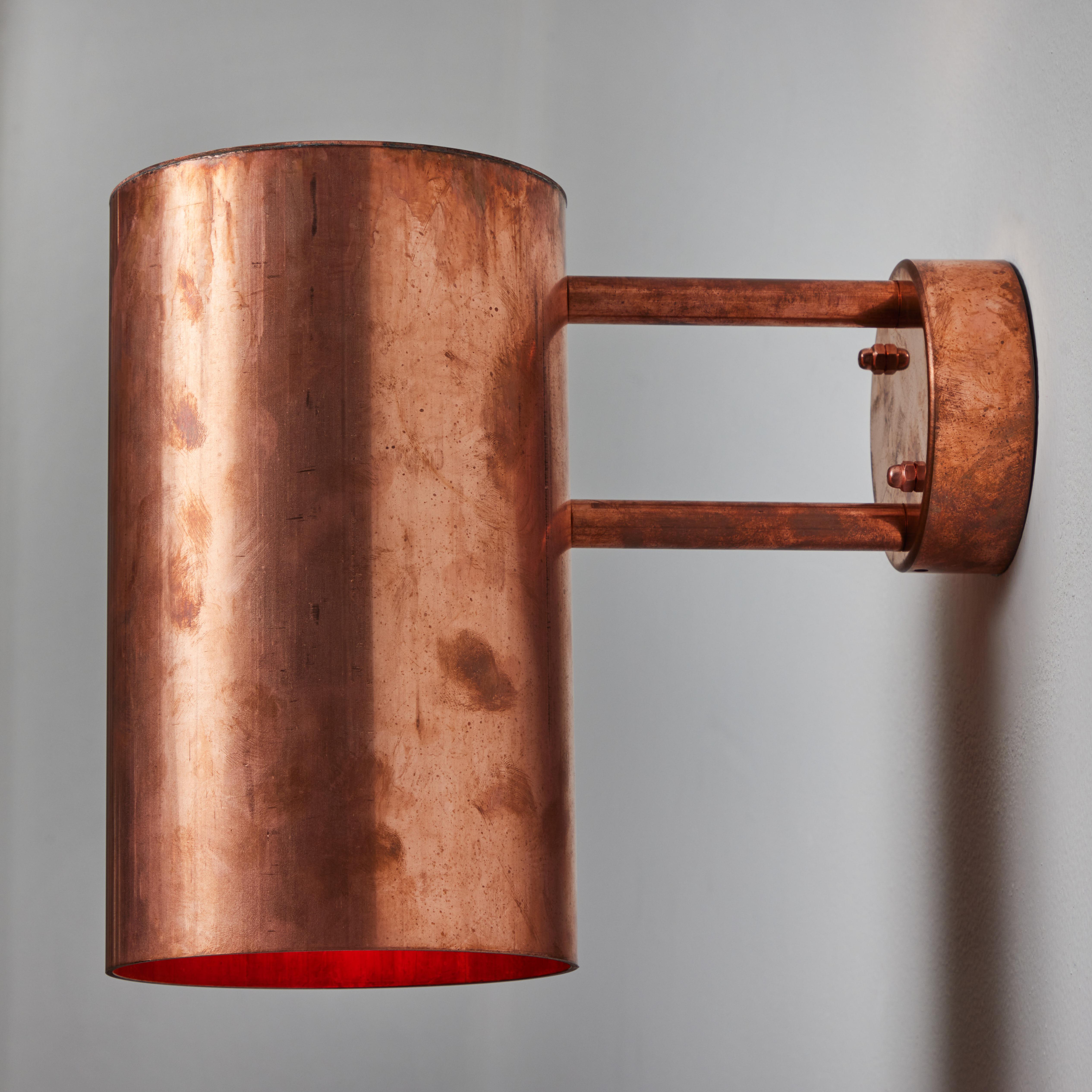 Large Hans-Agne Jakobsson C 627 'Rulle' Raw Copper Outdoor Sconce For Sale 2