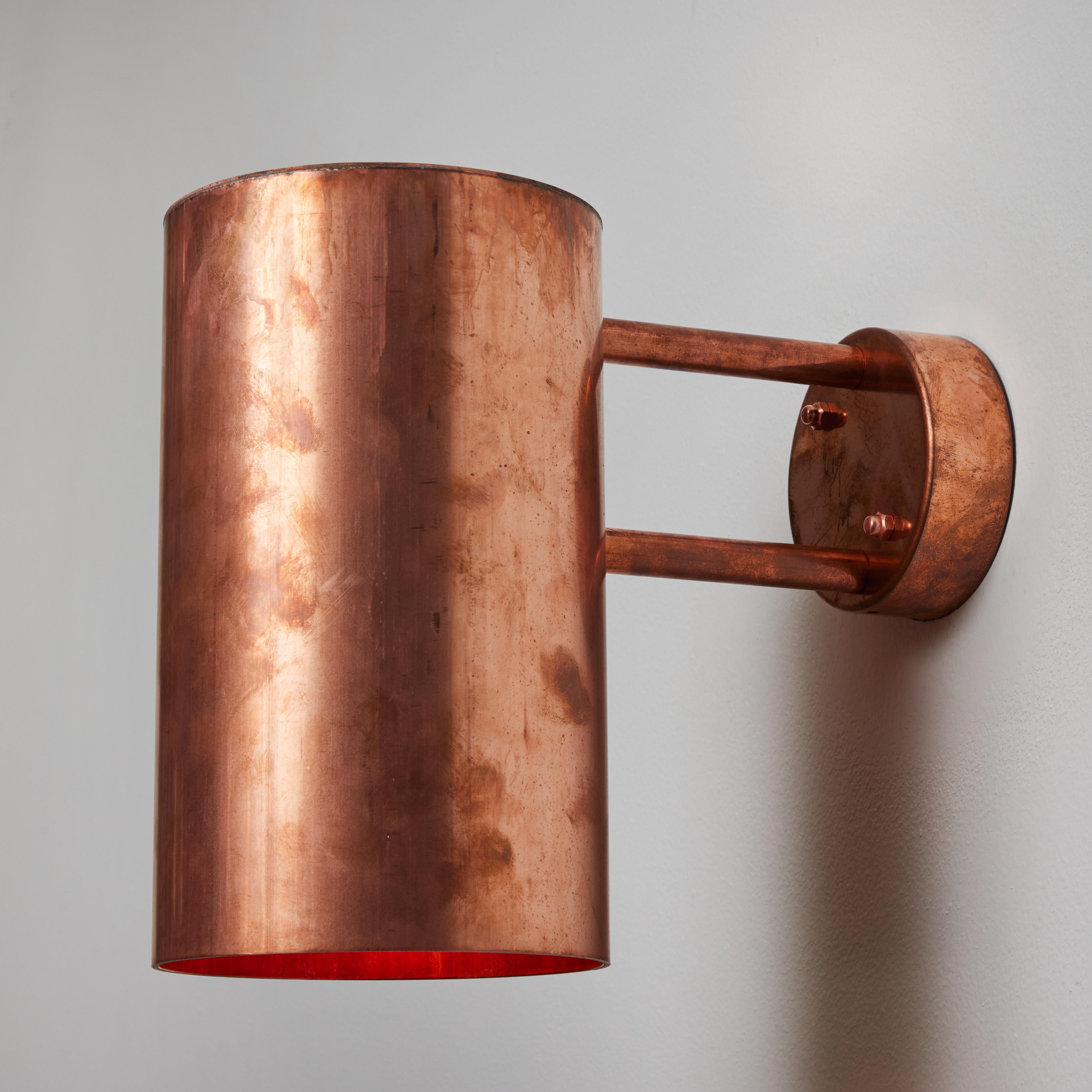Large Hans-Agne Jakobsson C 627 'Rulle' Raw Copper Outdoor Sconce For Sale 5