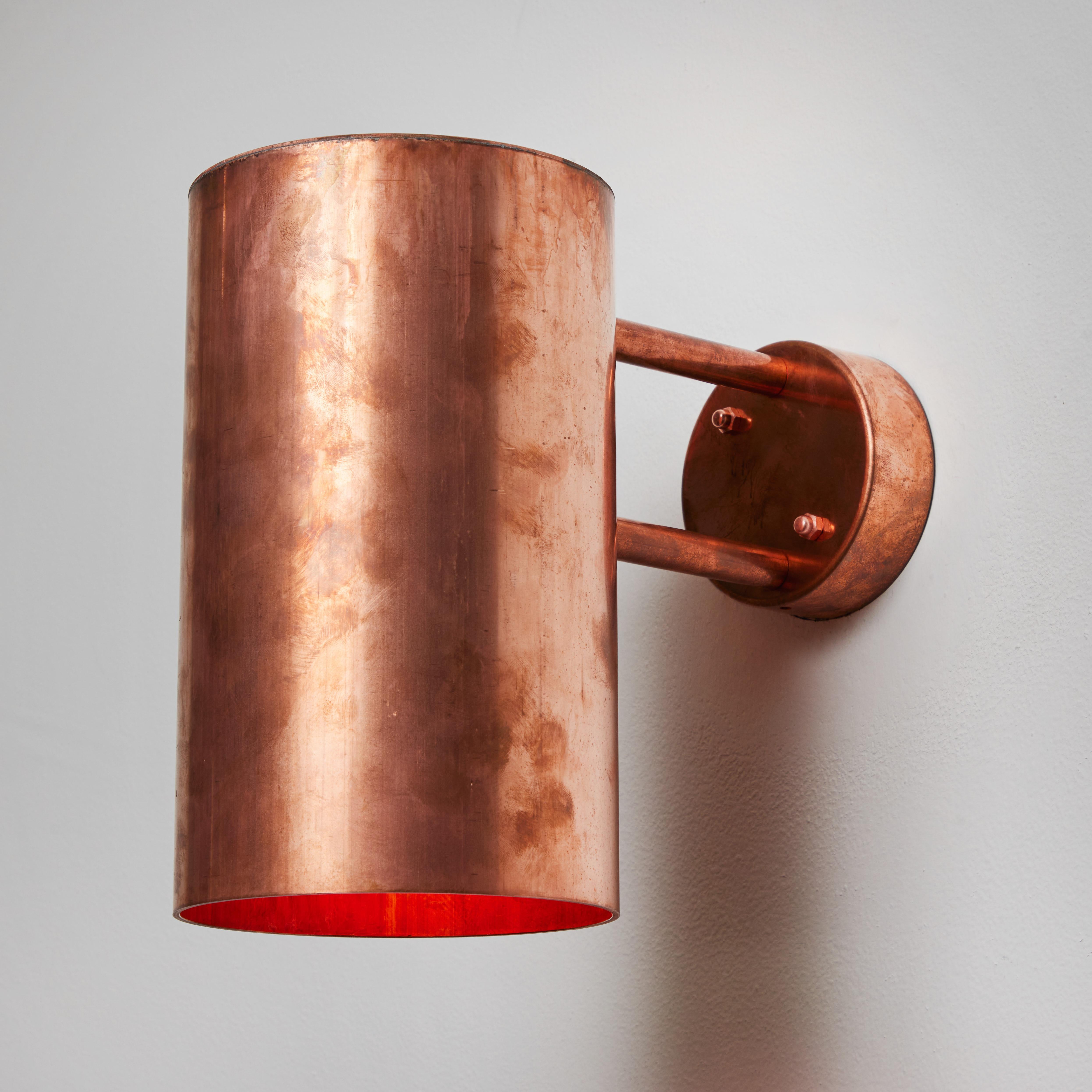 Large Hans-Agne Jakobsson C 627 'Rulle' Raw Copper Outdoor Sconce For Sale 6