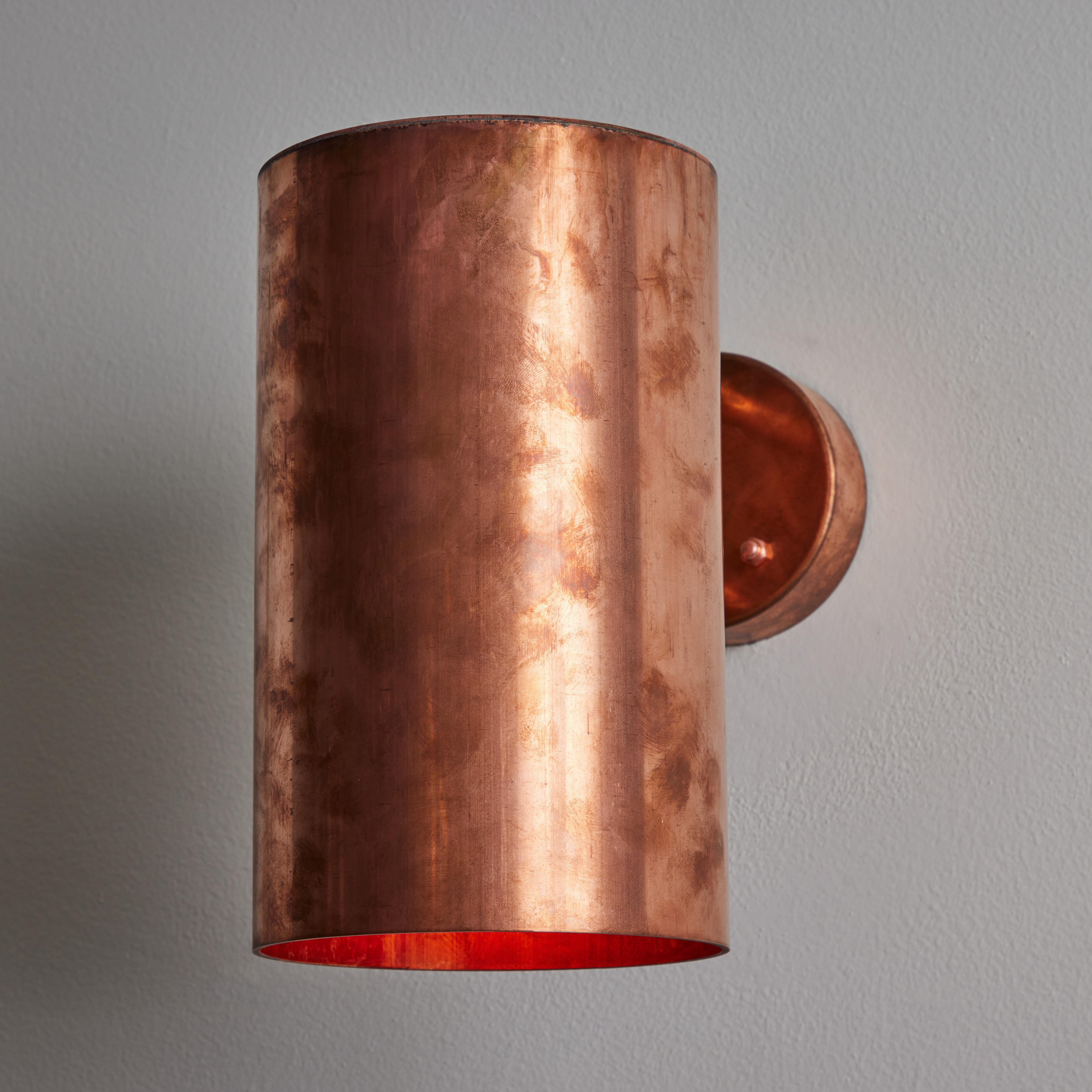 Large Hans-Agne Jakobsson C 627 'Rulle' Raw Copper Outdoor Sconce For Sale 7