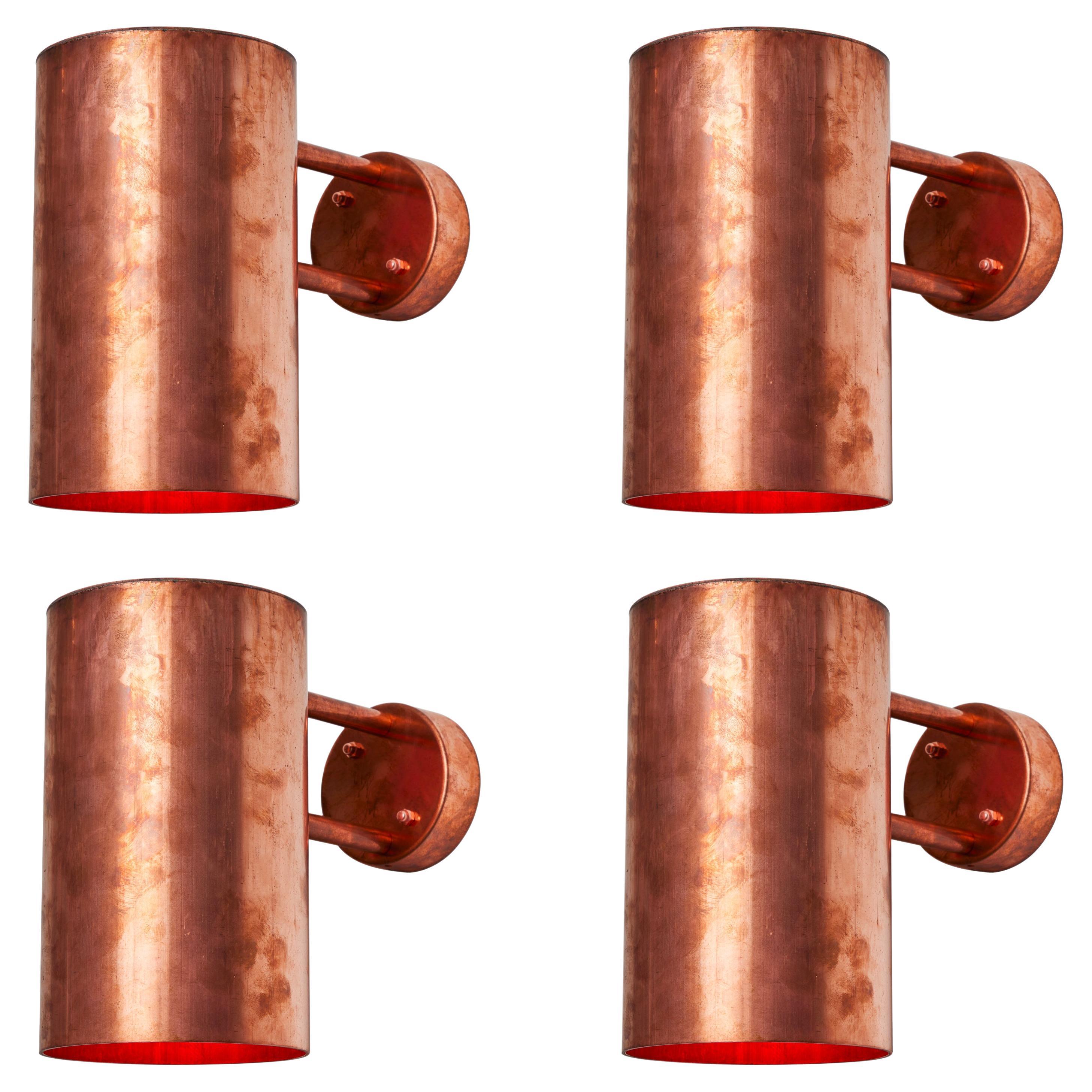 Large Hans-Agne Jakobsson C 627 'Rulle' Raw Copper Outdoor Sconce For Sale