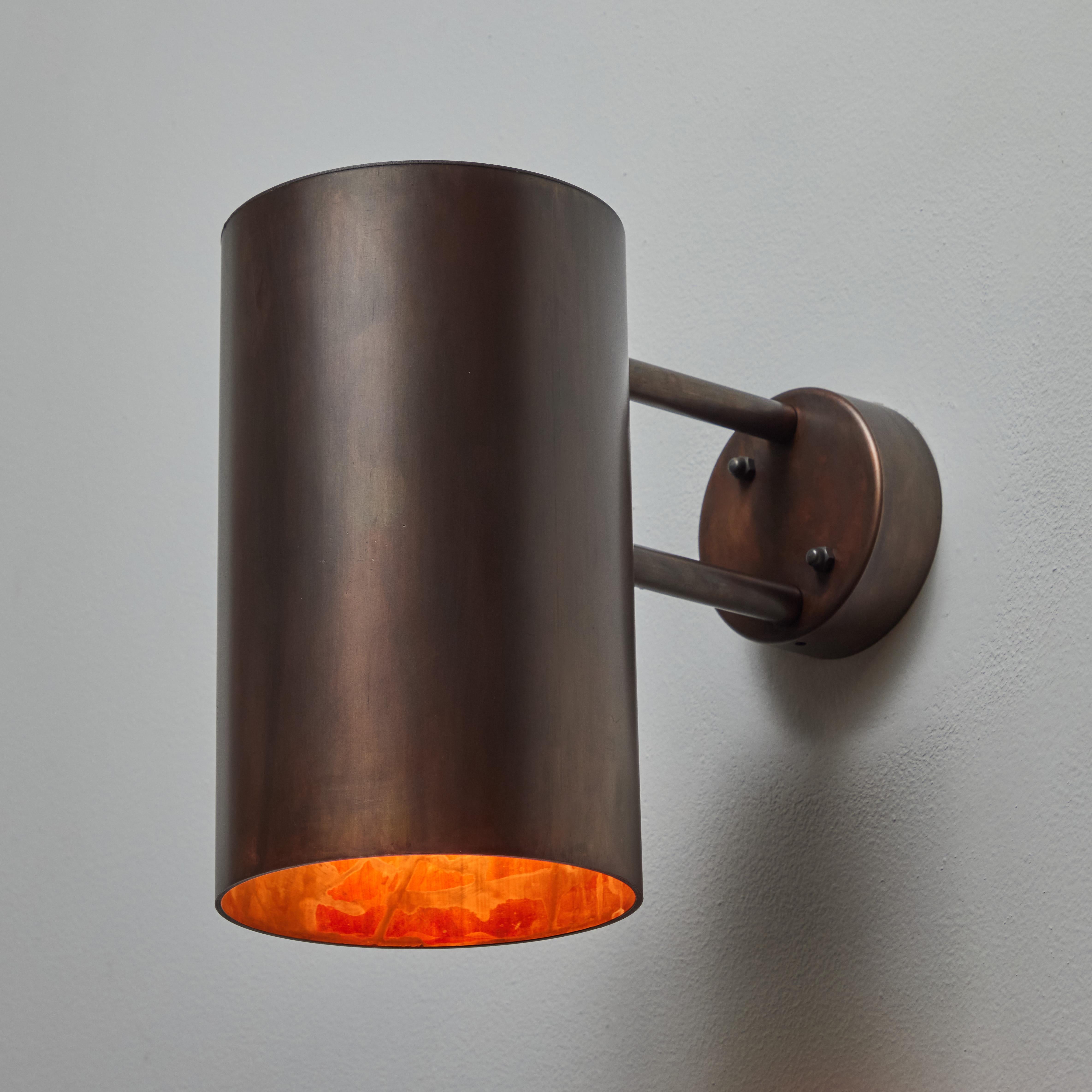 Large Hans-Agne Jakobsson C 627 'Rulle' Dark Brown Patinated Outdoor Sconce For Sale 2