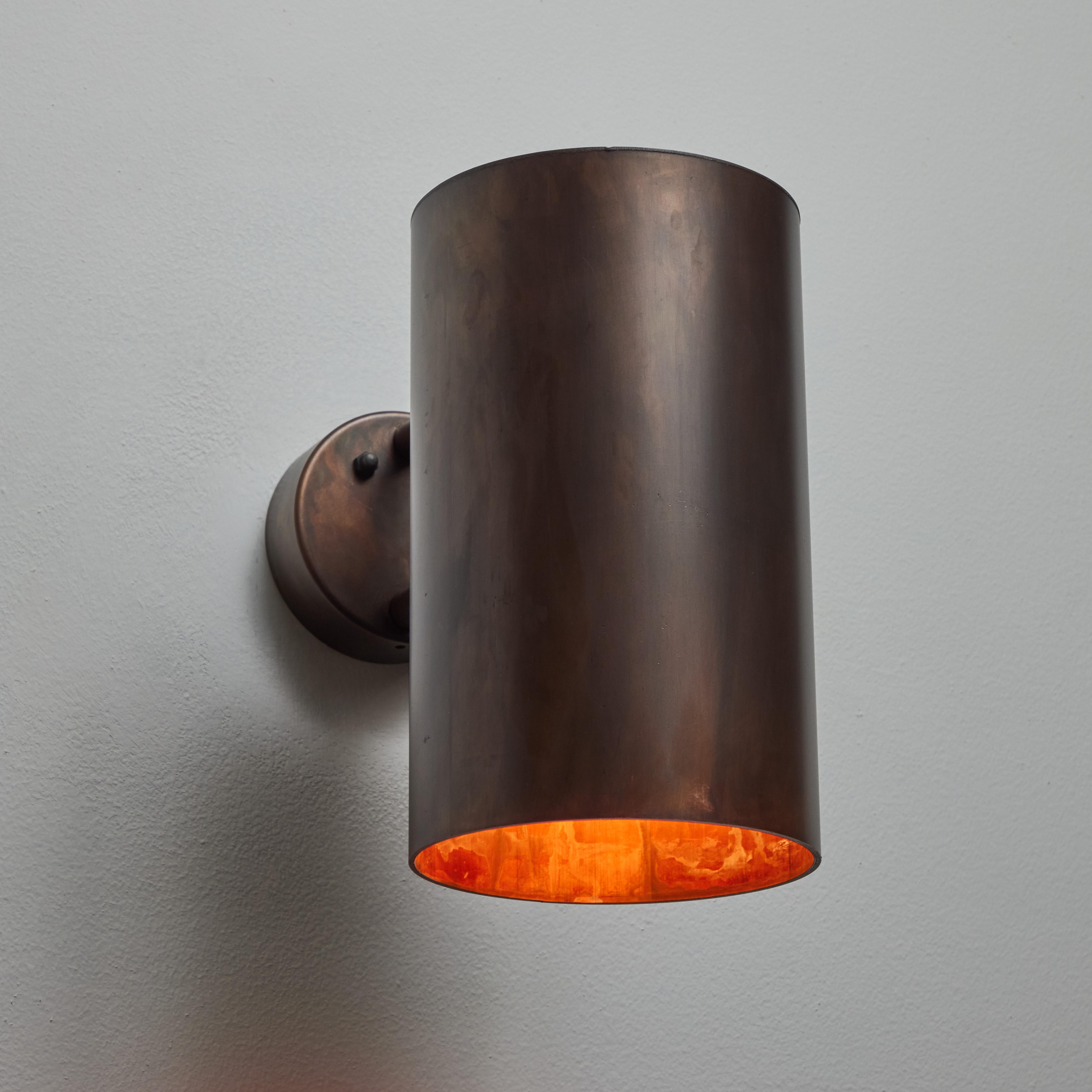 Large Hans-Agne Jakobsson C 627 'Rulle' Dark Brown Patinated Outdoor Sconce For Sale 3