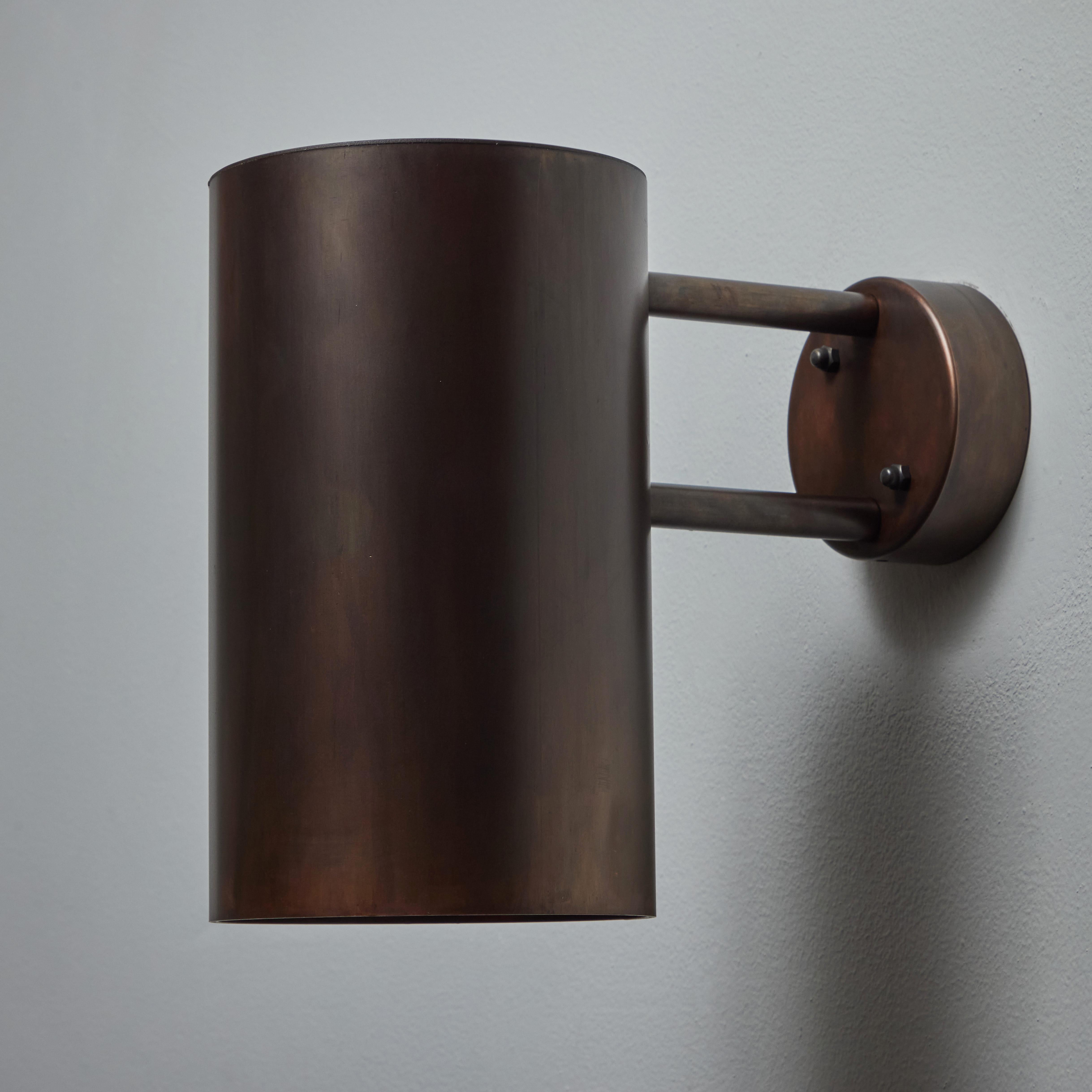 Large Hans-Agne Jakobsson C 627 'Rulle' Dark Brown Patinated Outdoor Sconce For Sale 5