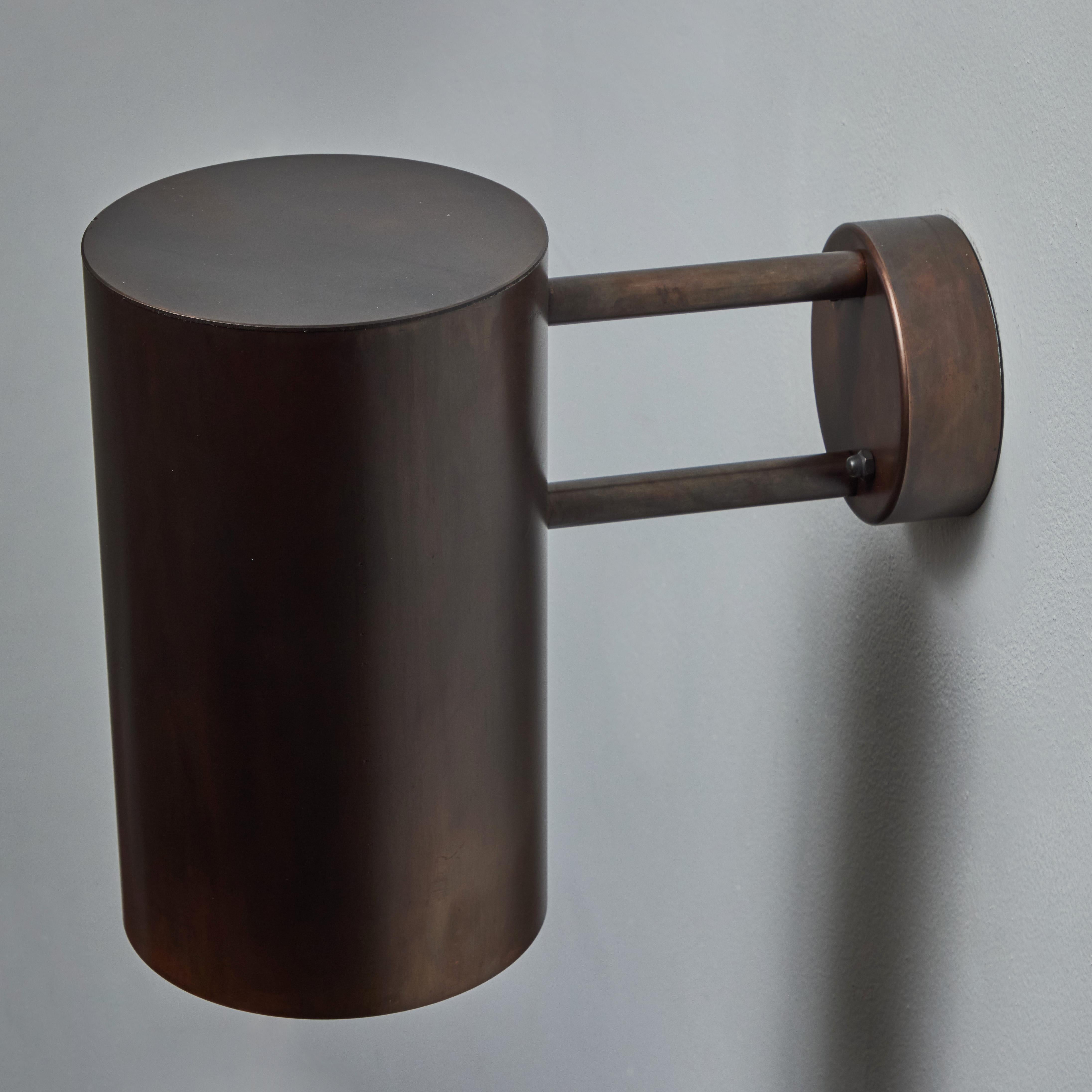 Large Hans-Agne Jakobsson C 627 'Rulle' Dark Brown Patinated Outdoor Sconce For Sale 7