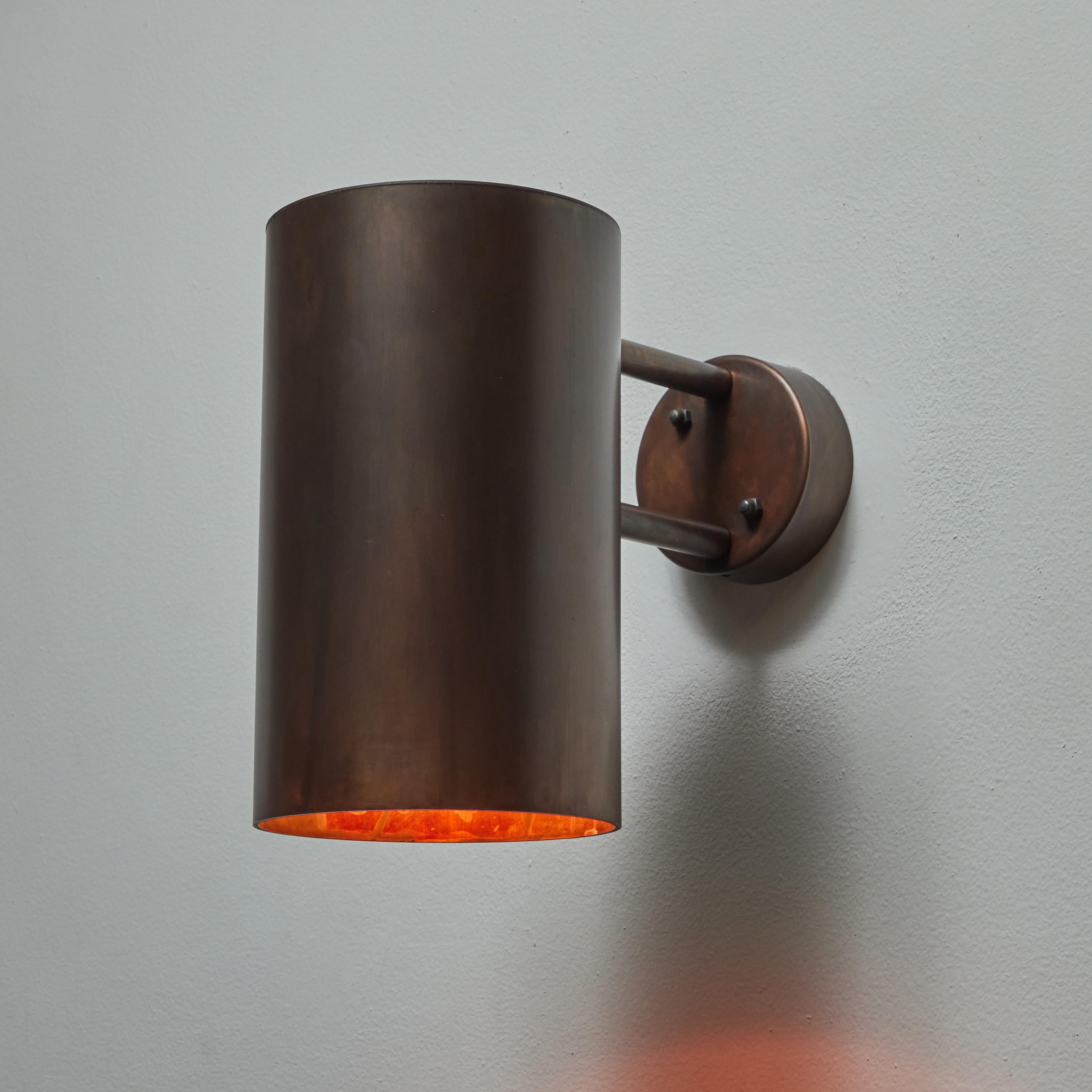 Swedish Large Hans-Agne Jakobsson C 627 'Rulle' Dark Brown Patinated Outdoor Sconce For Sale