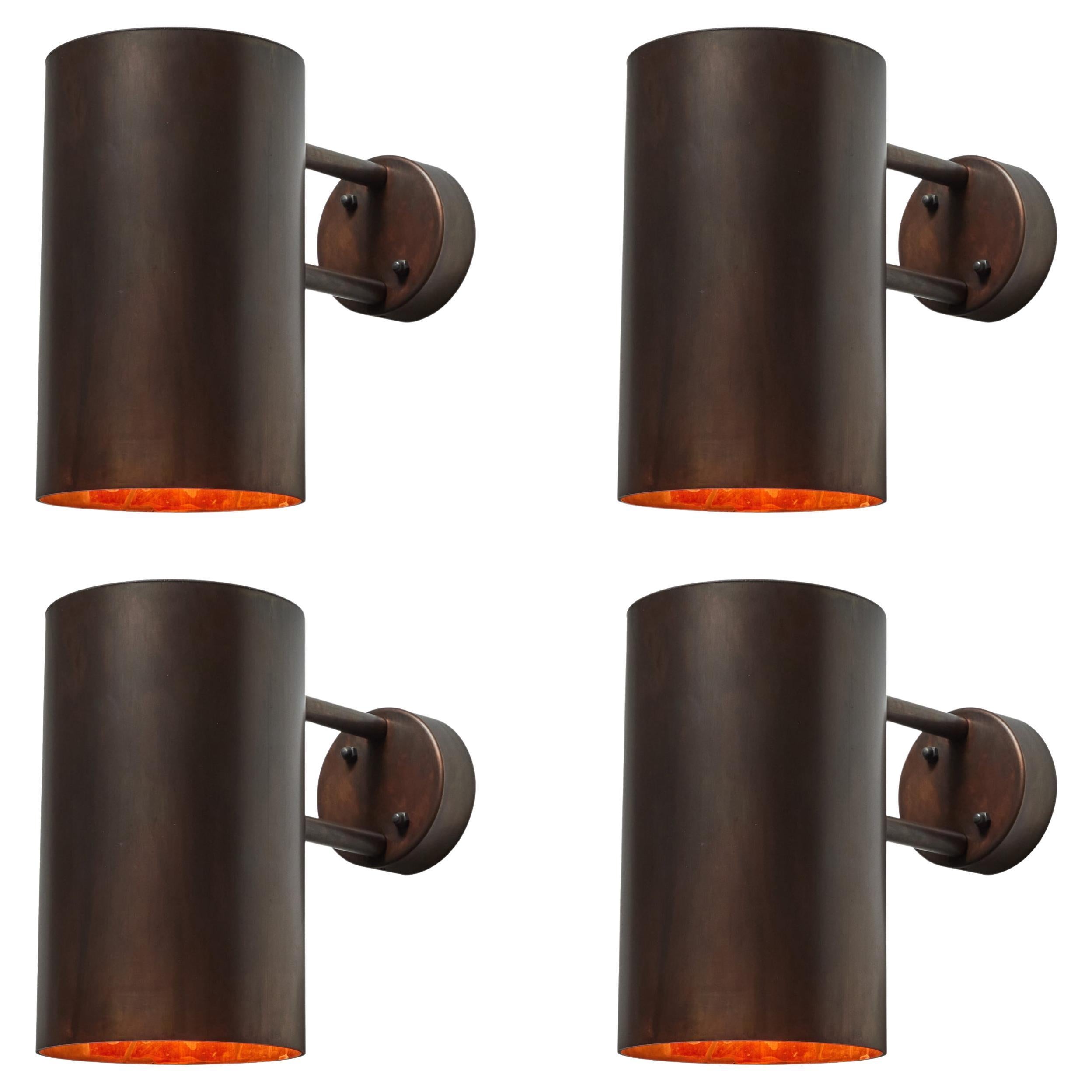 Large Hans-Agne Jakobsson C627 'Rulle' Dark Brown Patinated Outdoor Sconce