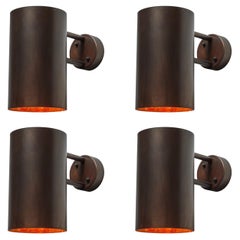 Large Hans-Agne Jakobsson C 627 'Rulle' Dark Brown Patinated Outdoor Sconce
